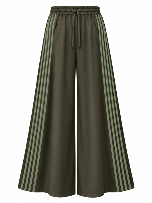 Aurora Side Stripe Palazzo | Olive