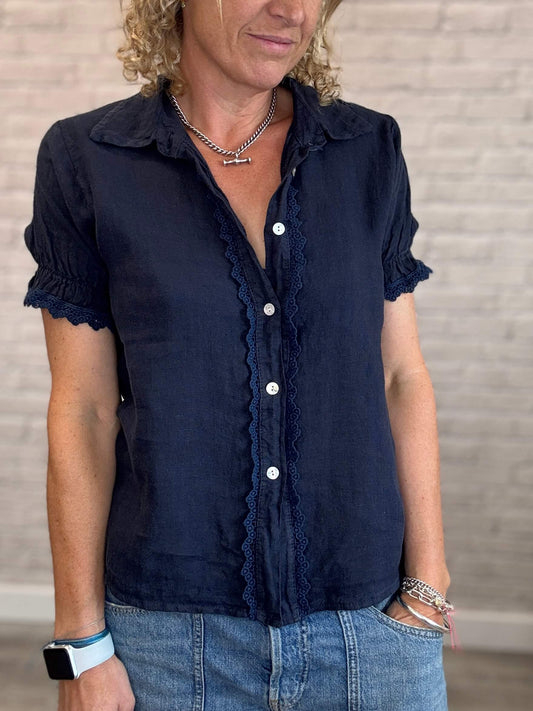 Lottie Blouse | Navy