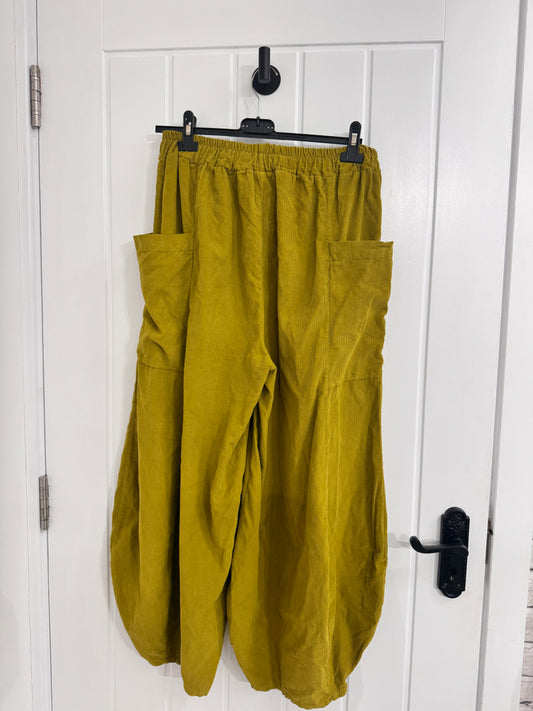Needle Cord Barrel Pants - SECONDS