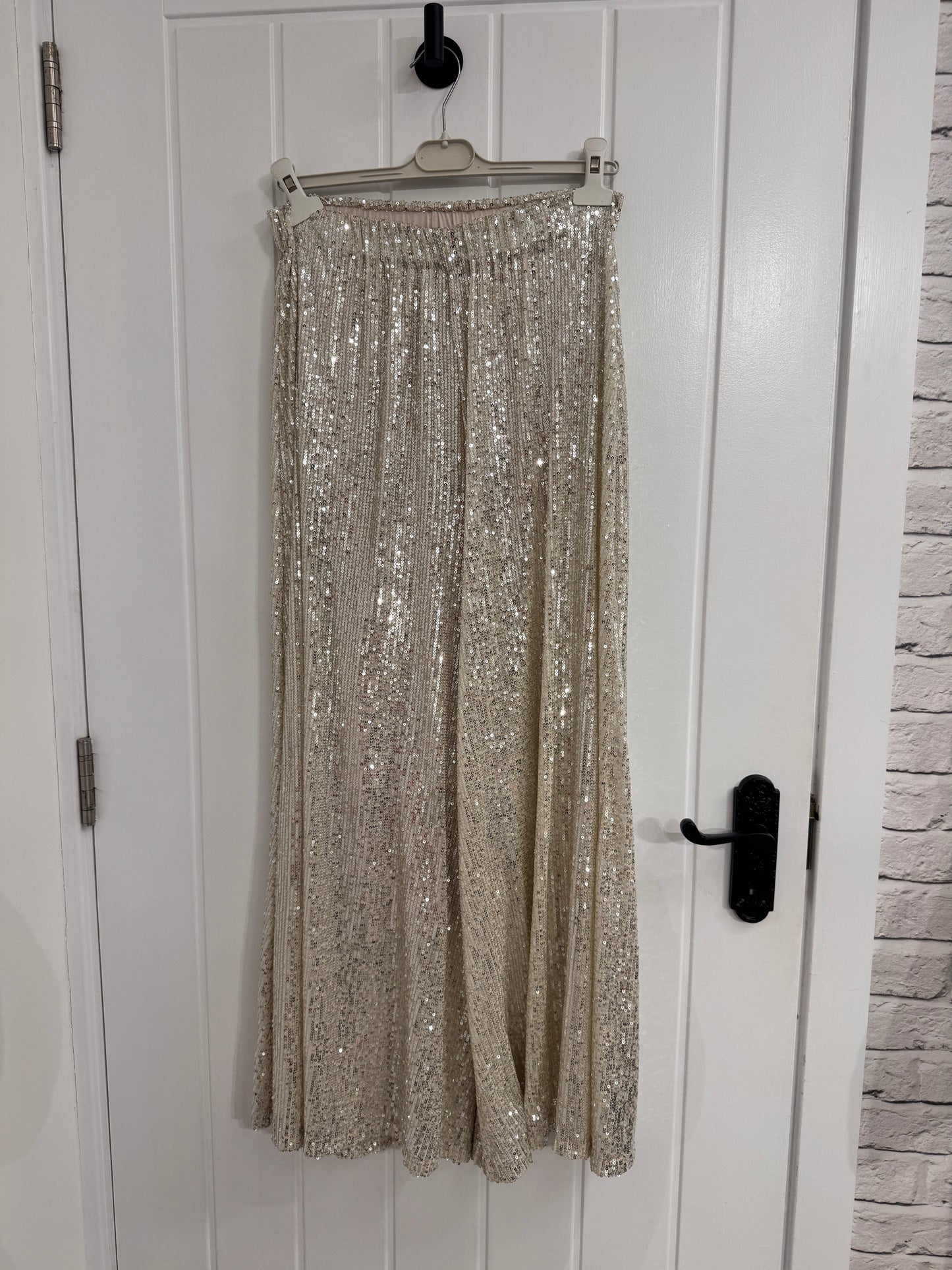 Sequin Wide Leg Trousers