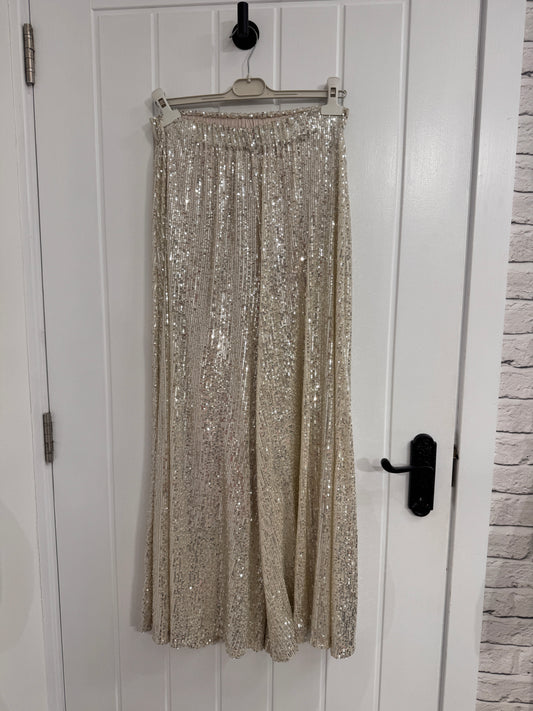 Sequin Wide Leg Trousers