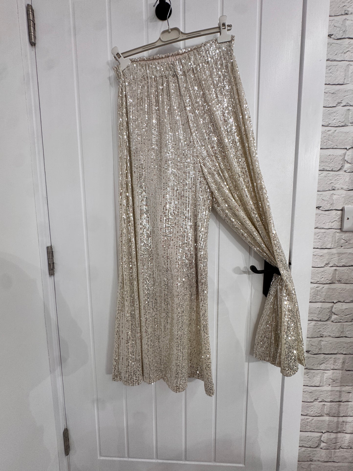 Sequin Wide Leg Trousers