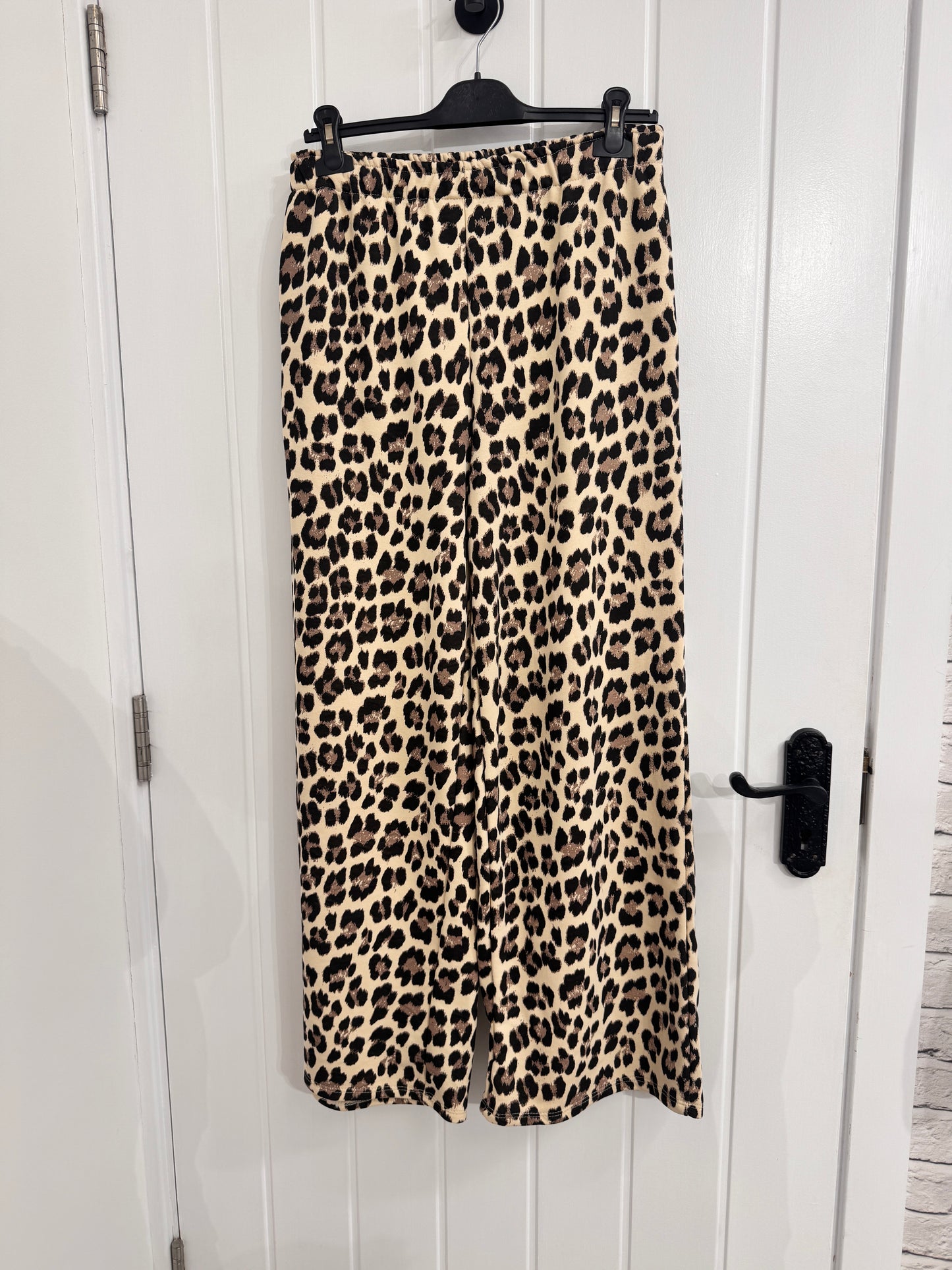 Leopard Wide Leg Joggers