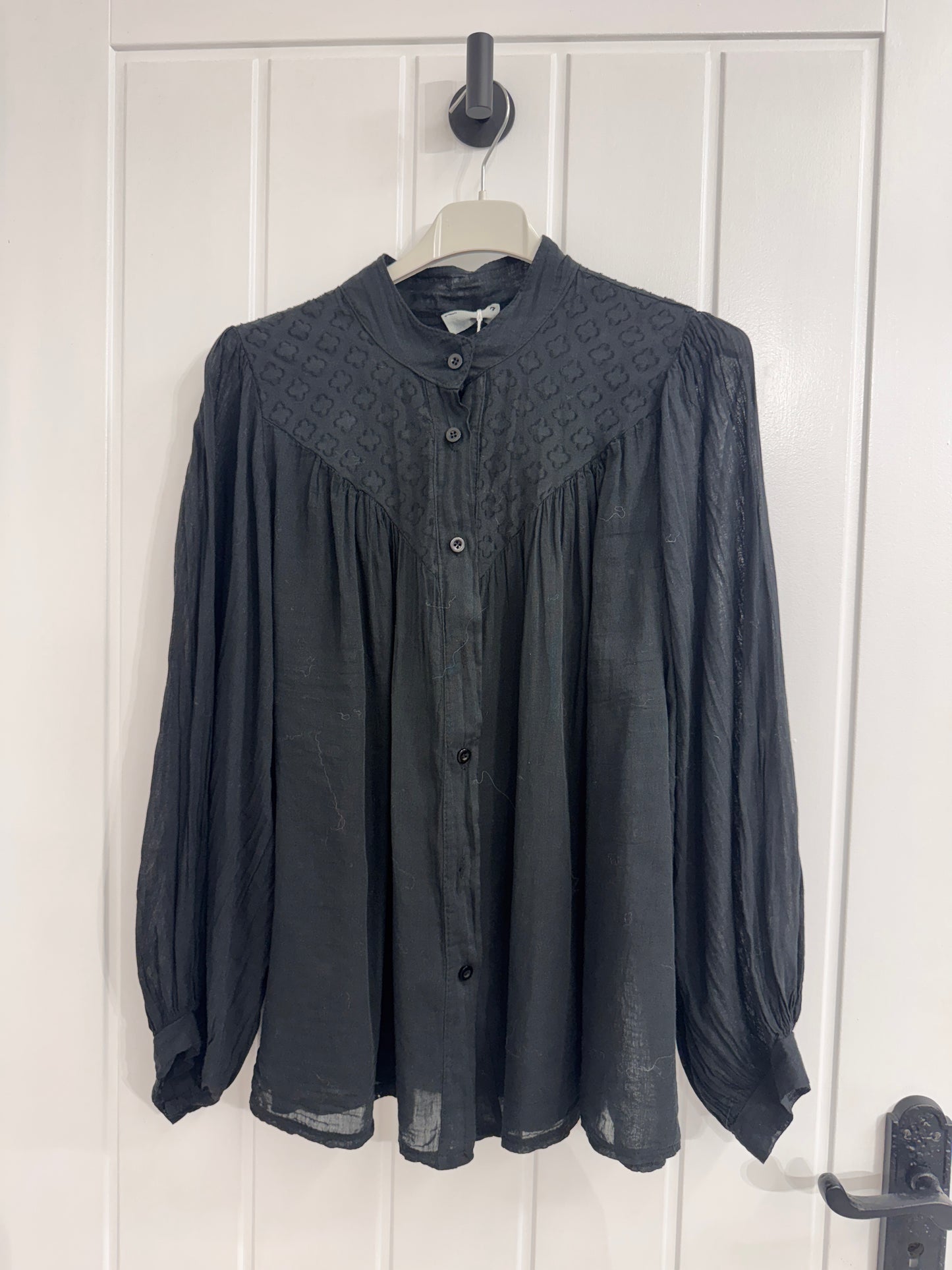 Black Cotton Blouse