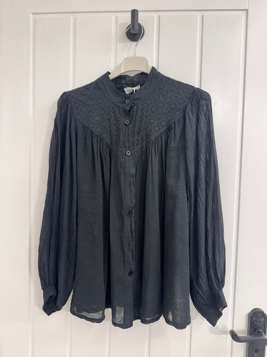 Black Cotton Blouse
