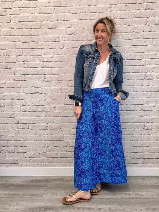 Joss Skirt | Cobalt Blue Mix