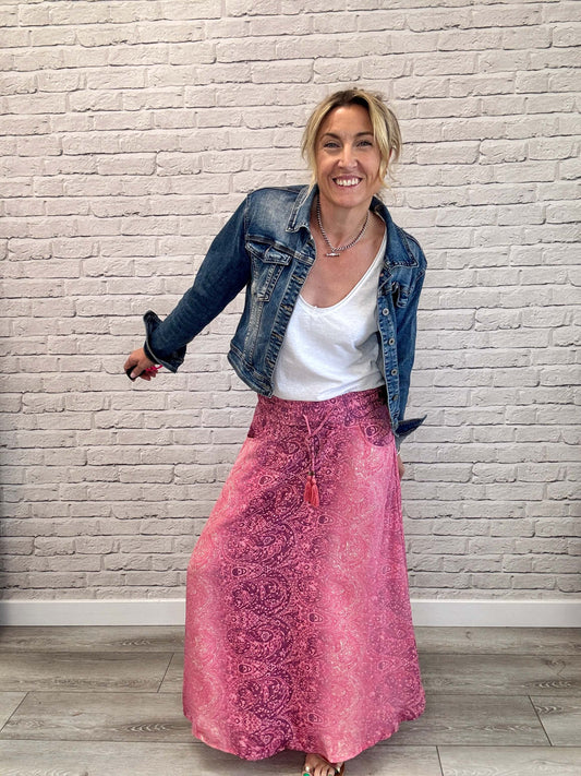Joss Skirt | Pink & Mauve