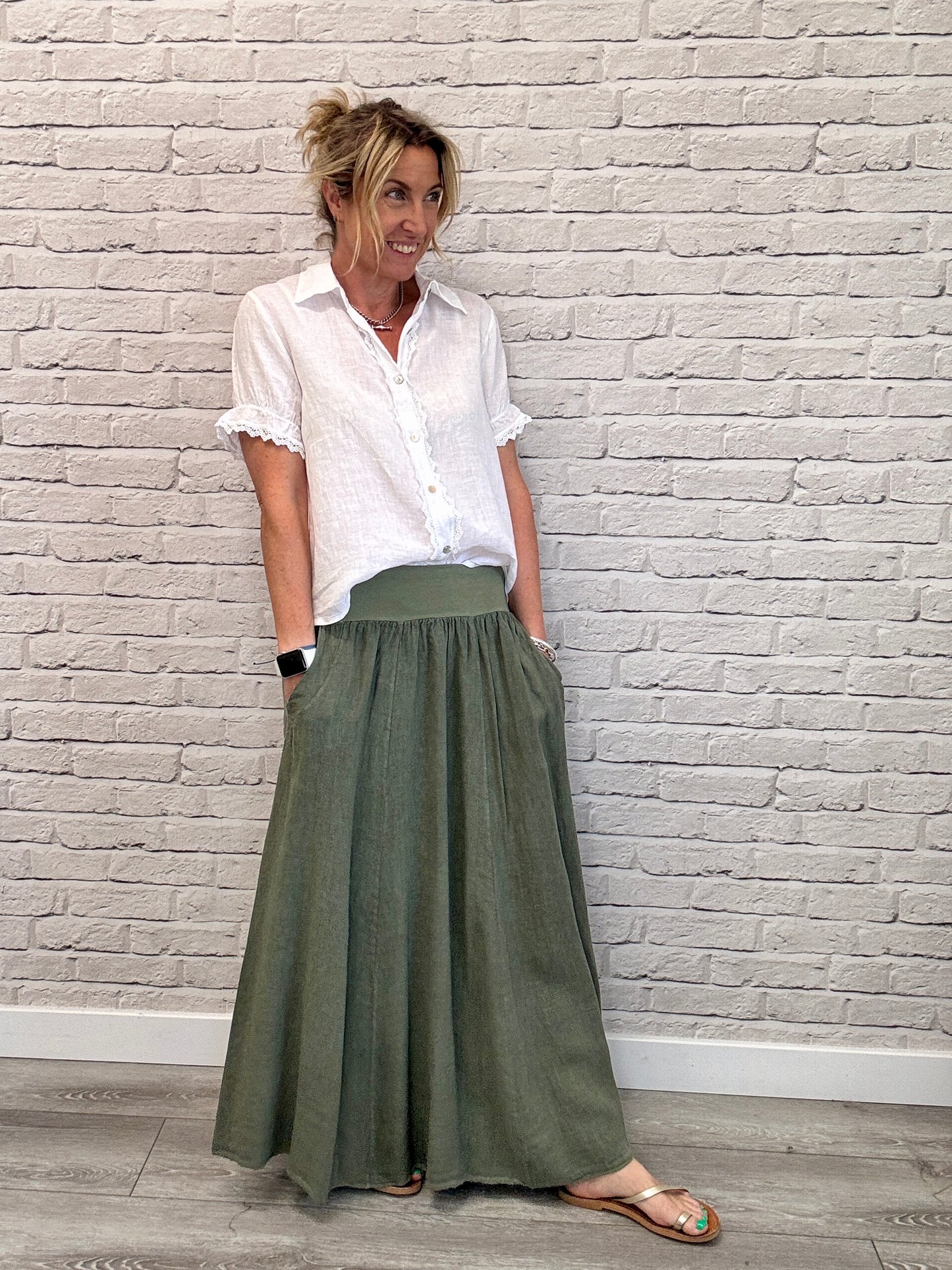 Lilly Maxi Skirt | Khaki