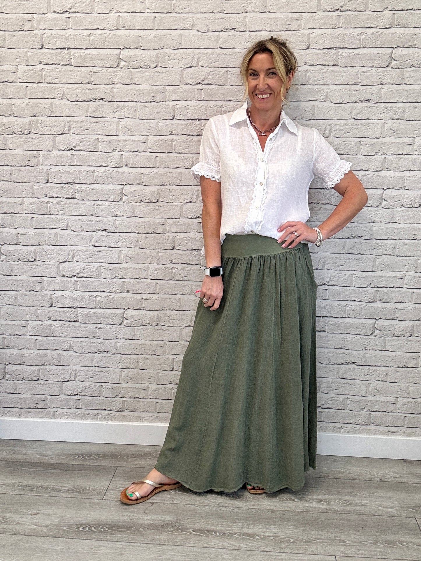 Lilly Maxi Skirt | Khaki