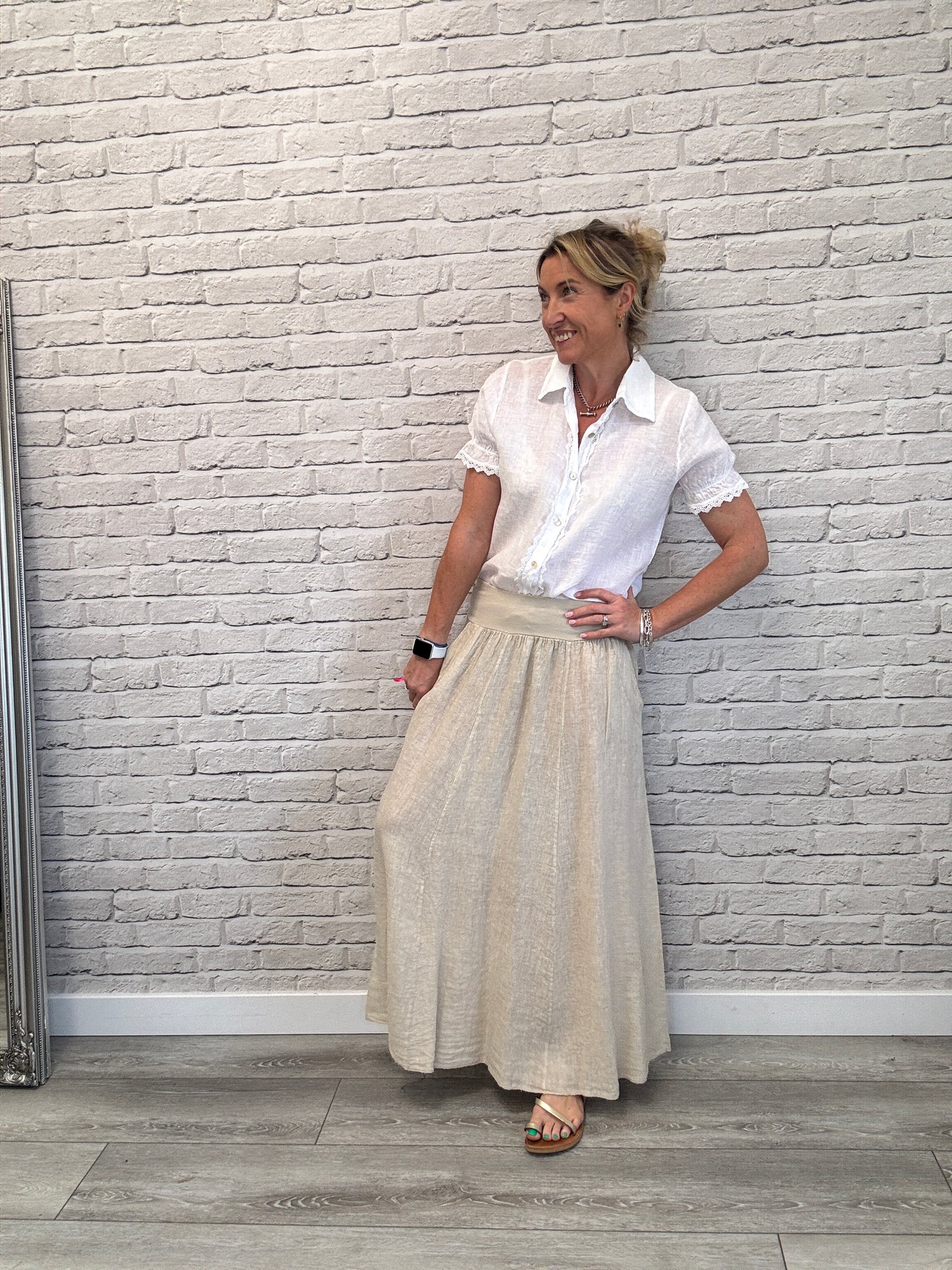 Lilly Maxi Skirt | Stone