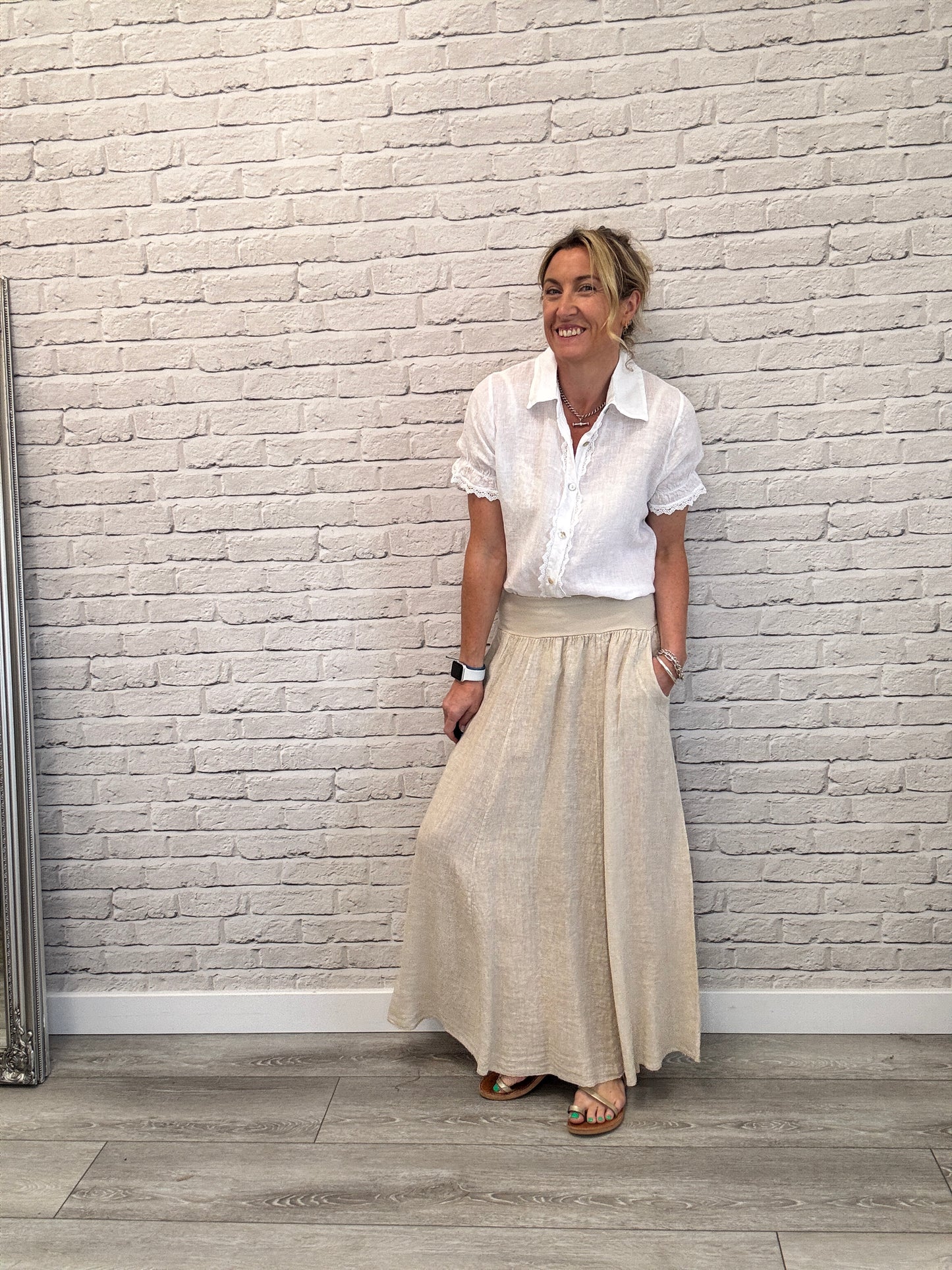 Lilly Maxi Skirt | Stone