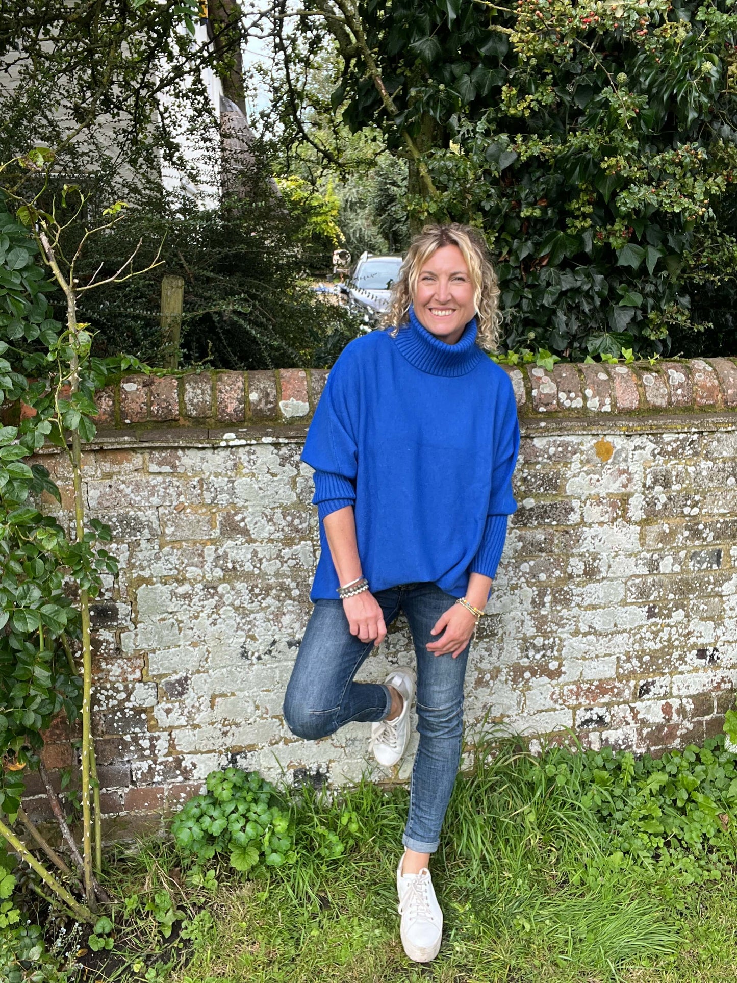 Arabella Roll Neck | Cobalt