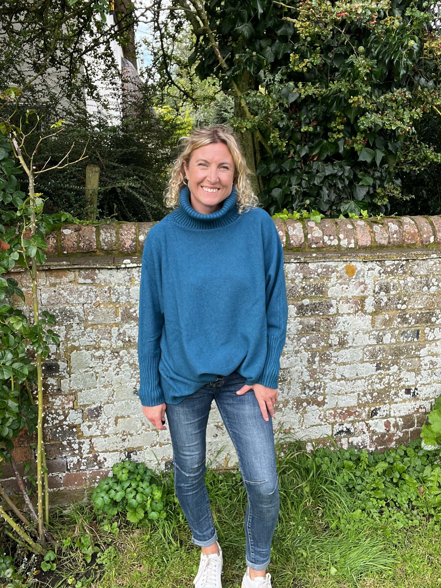 Arabella Roll Neck | Peacock Blue