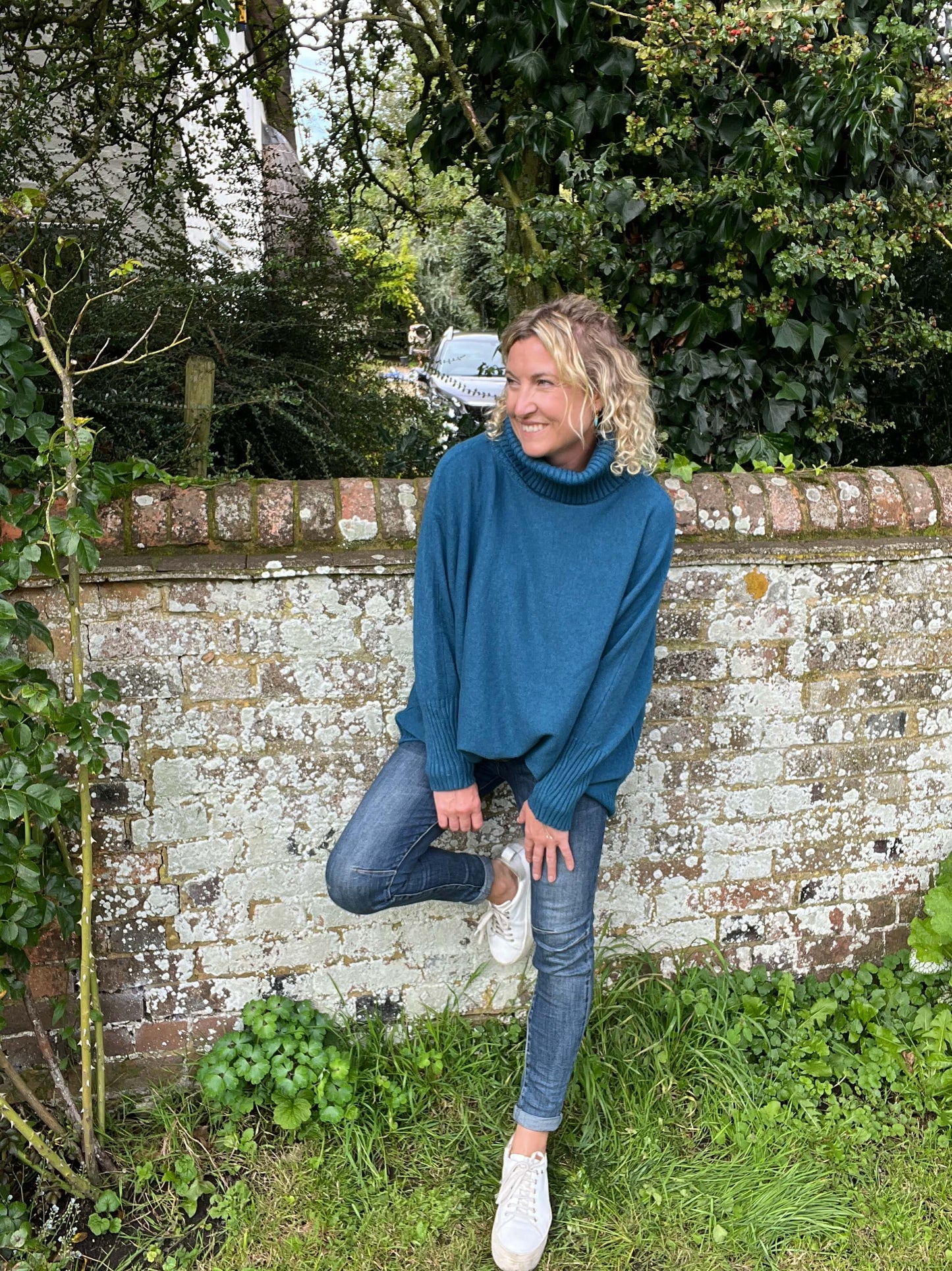 Arabella Roll Neck | Peacock Blue