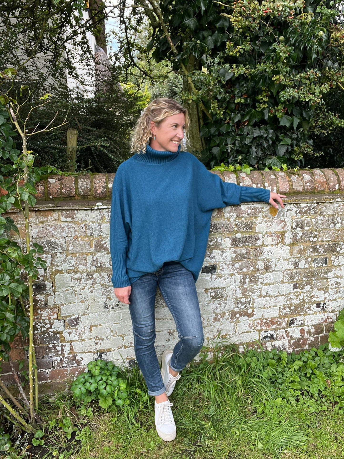 Arabella Roll Neck | Peacock Blue