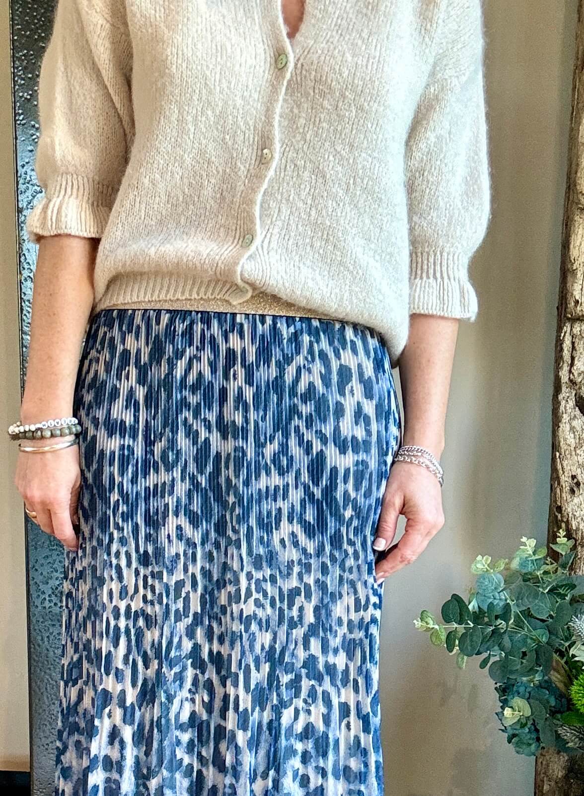 Cheltenham Maxi Skirt | Blue Leopard