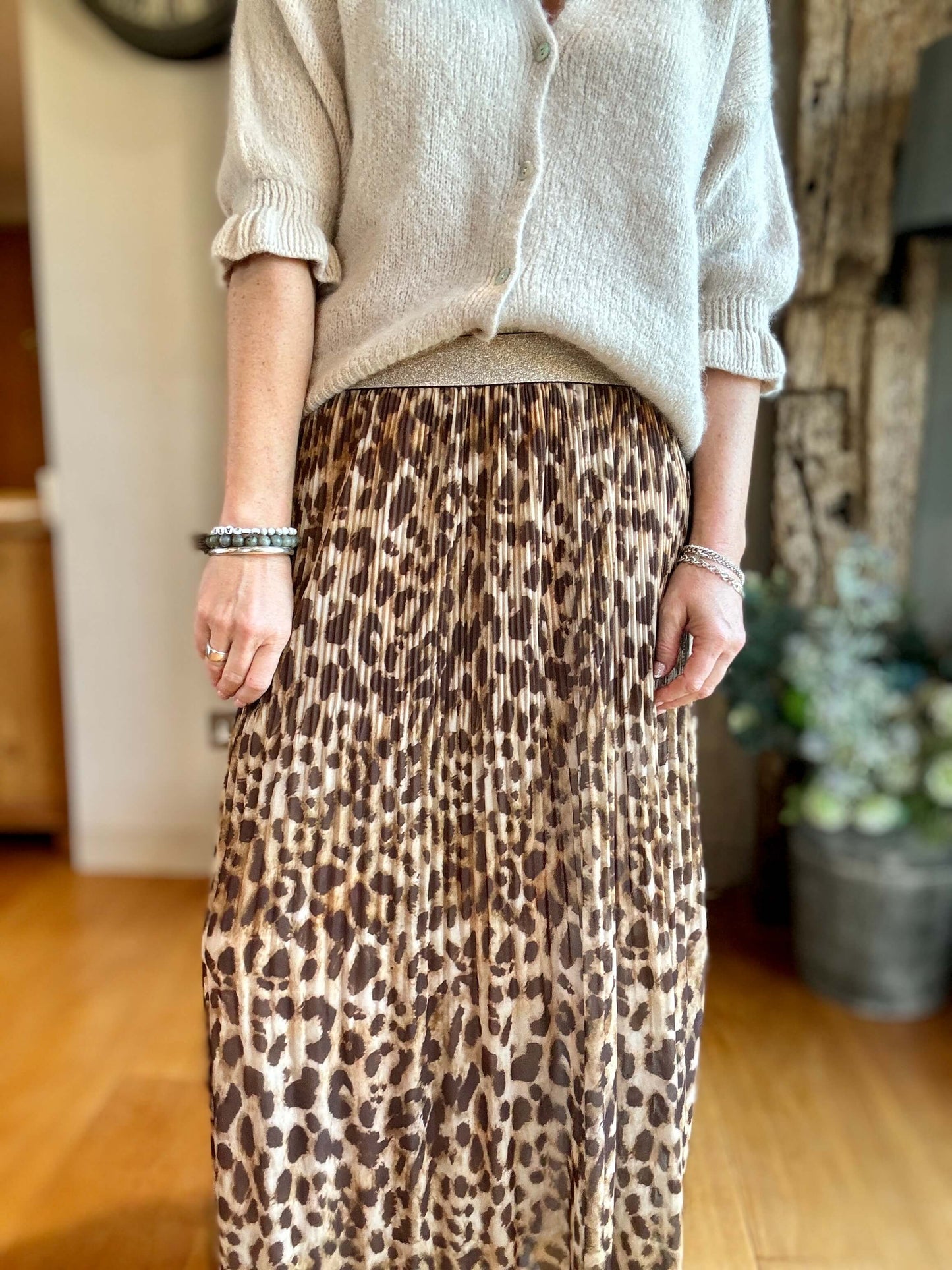 Cheltenham Maxi Skirt | Brown Leopard