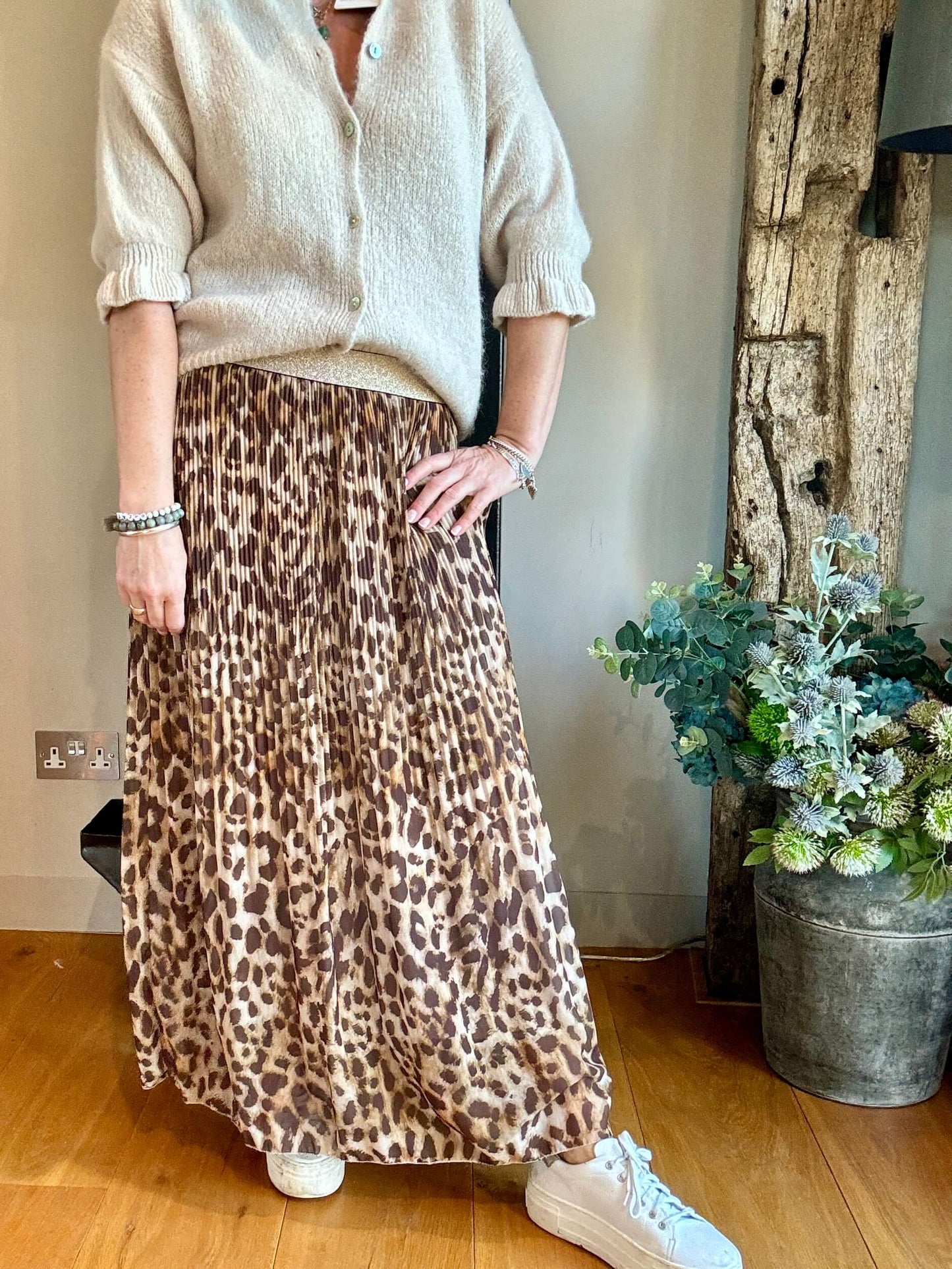 Cheltenham Maxi Skirt | Brown Leopard