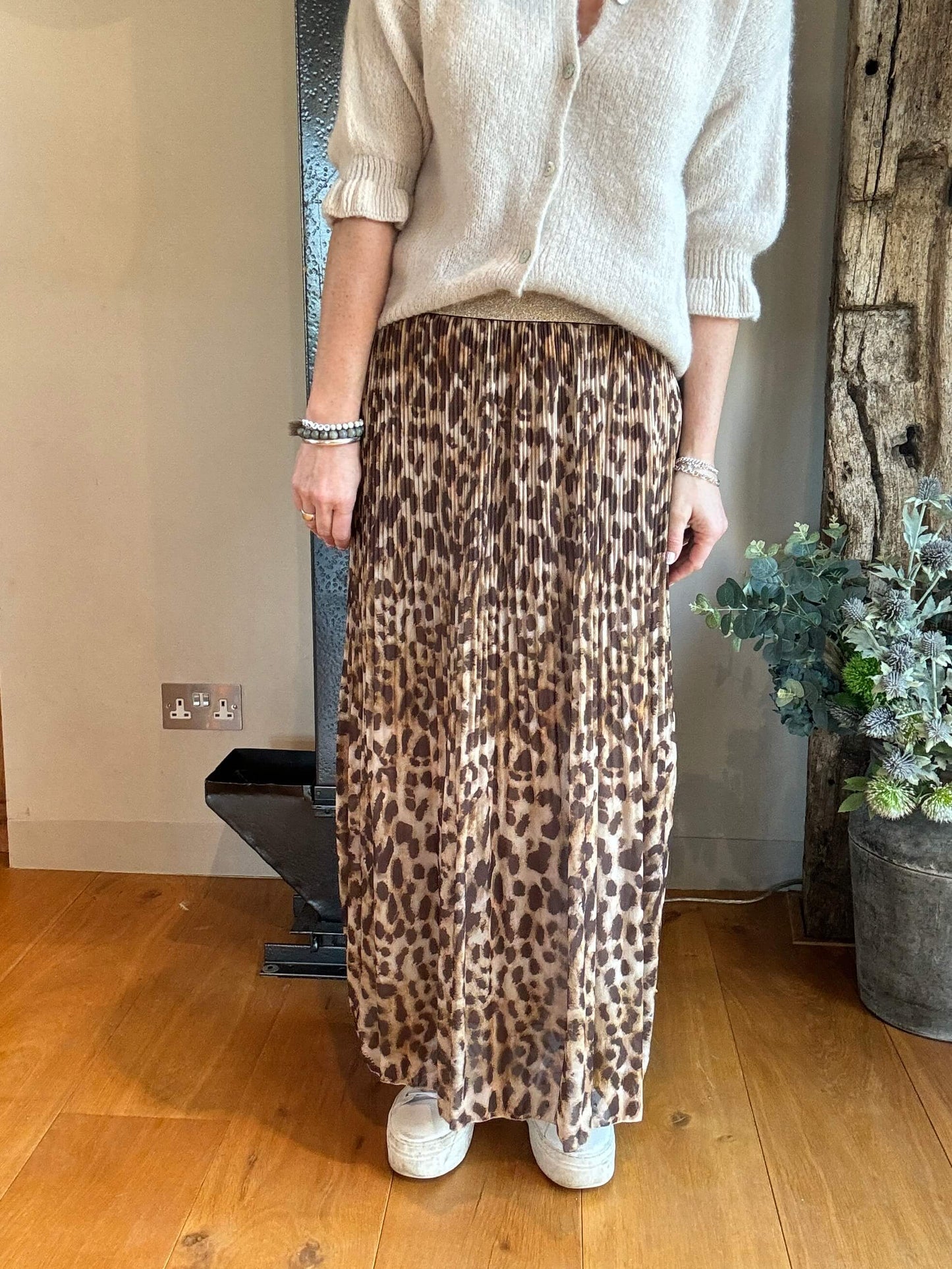 Cheltenham Maxi Skirt | Brown Leopard