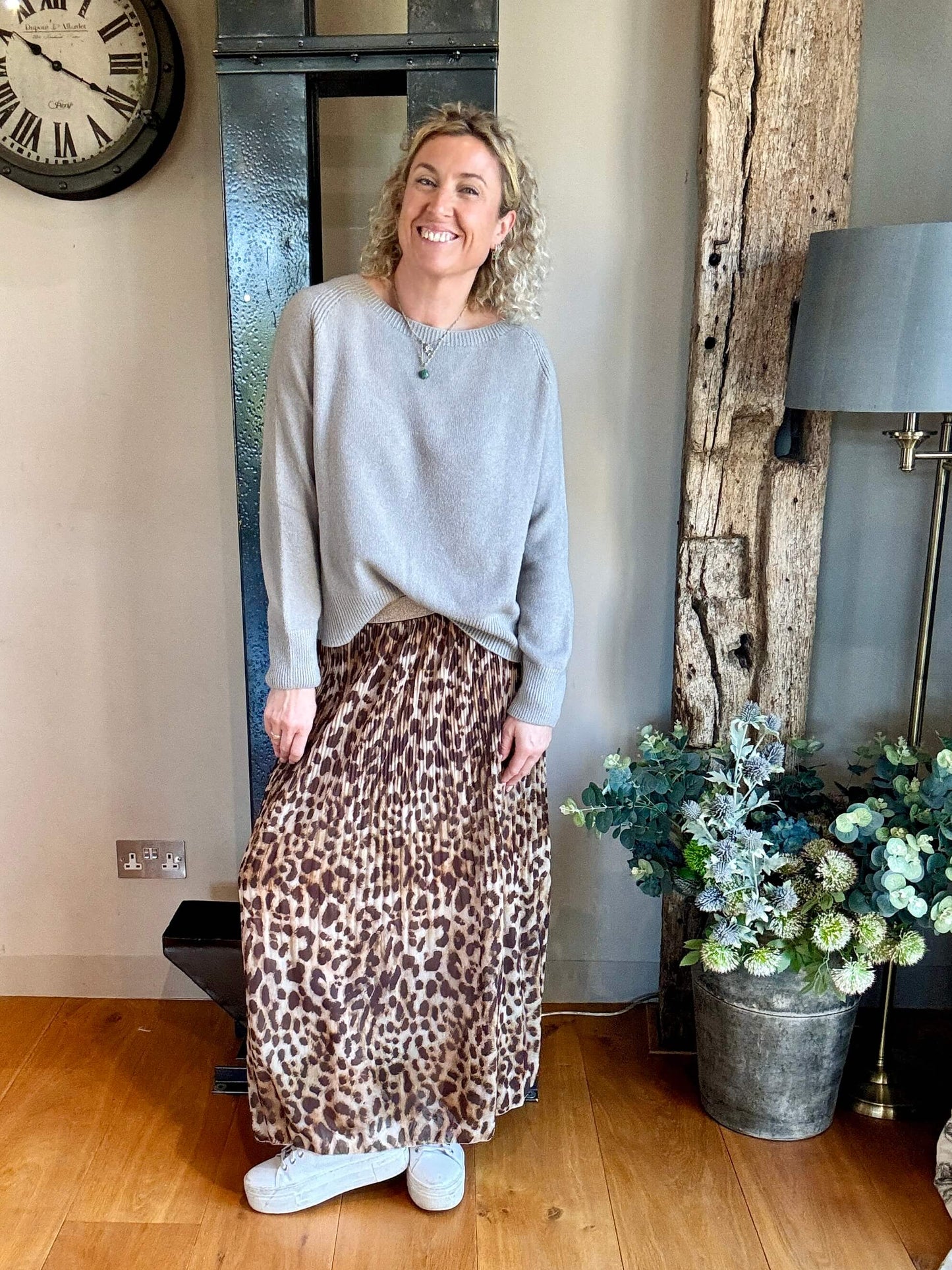 Cheltenham Maxi Skirt | Brown Leopard