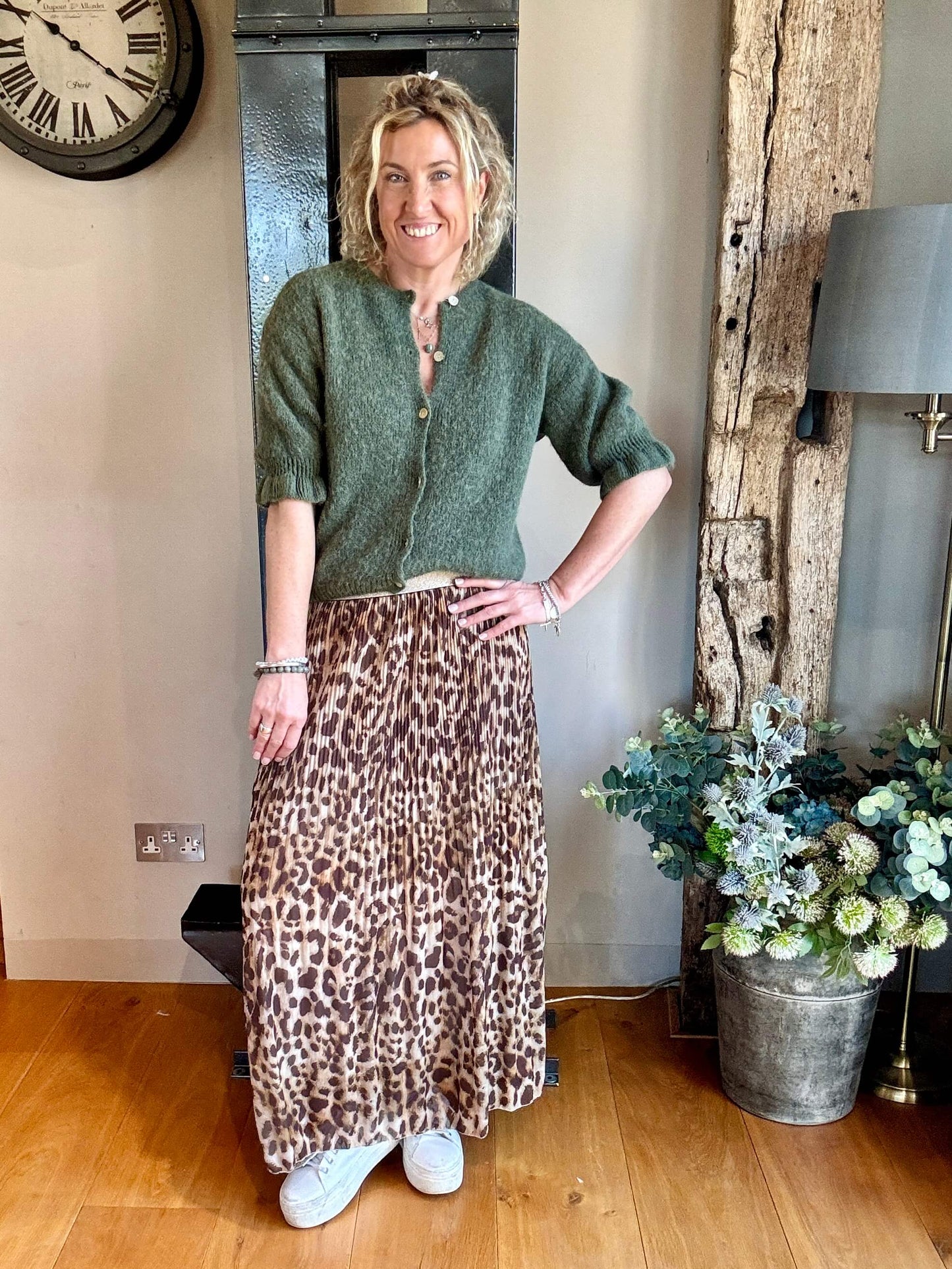 Cheltenham Maxi Skirt | Brown Leopard