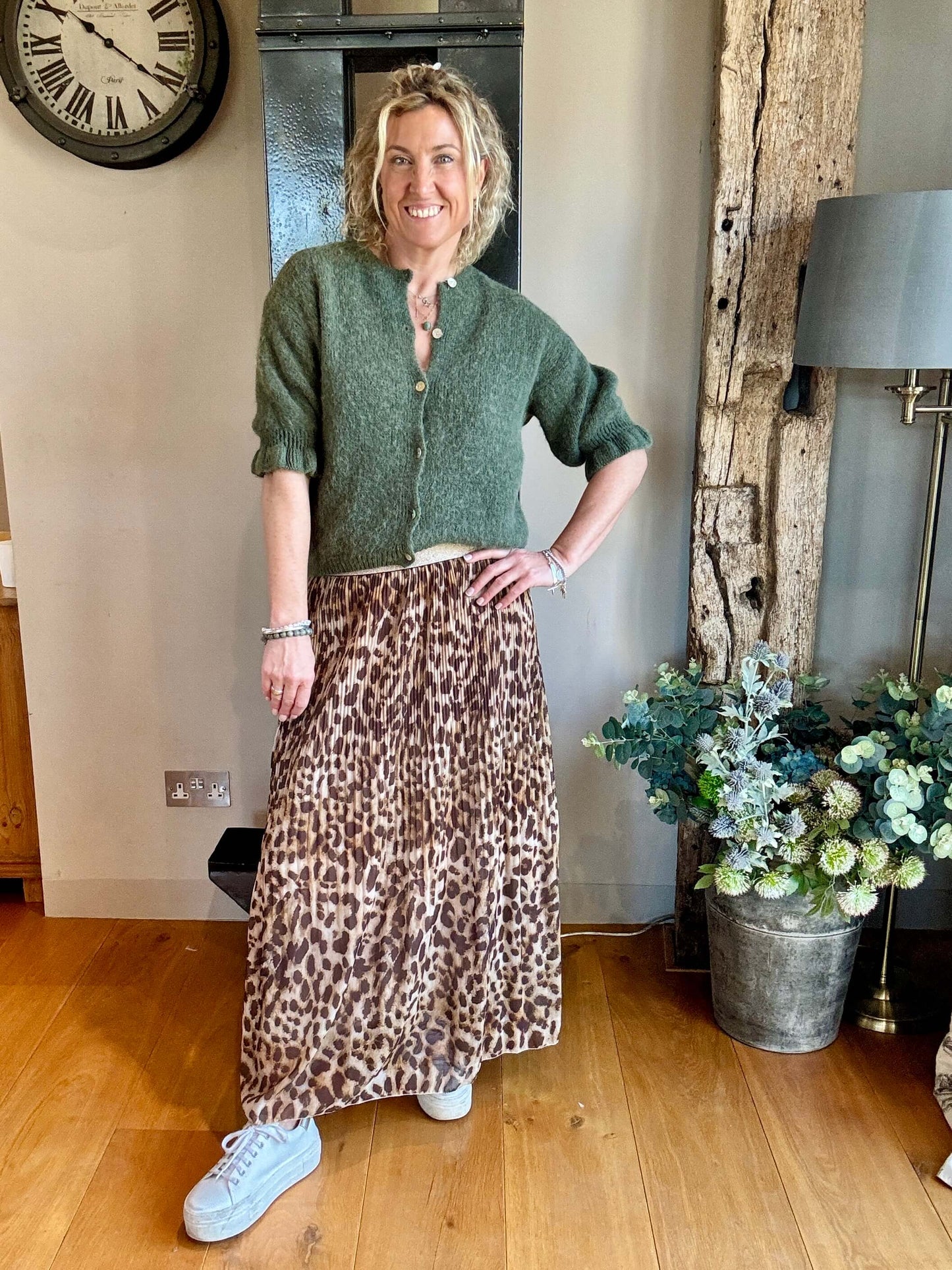 Cheltenham Maxi Skirt | Brown Leopard