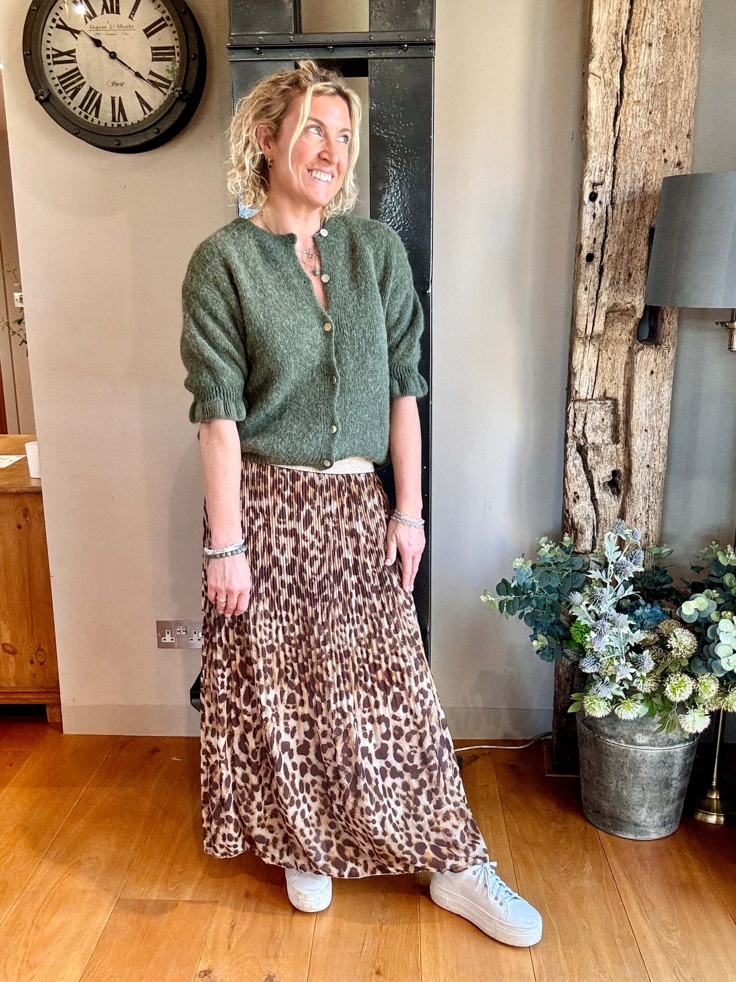 Cheltenham Maxi Skirt | Brown Leopard