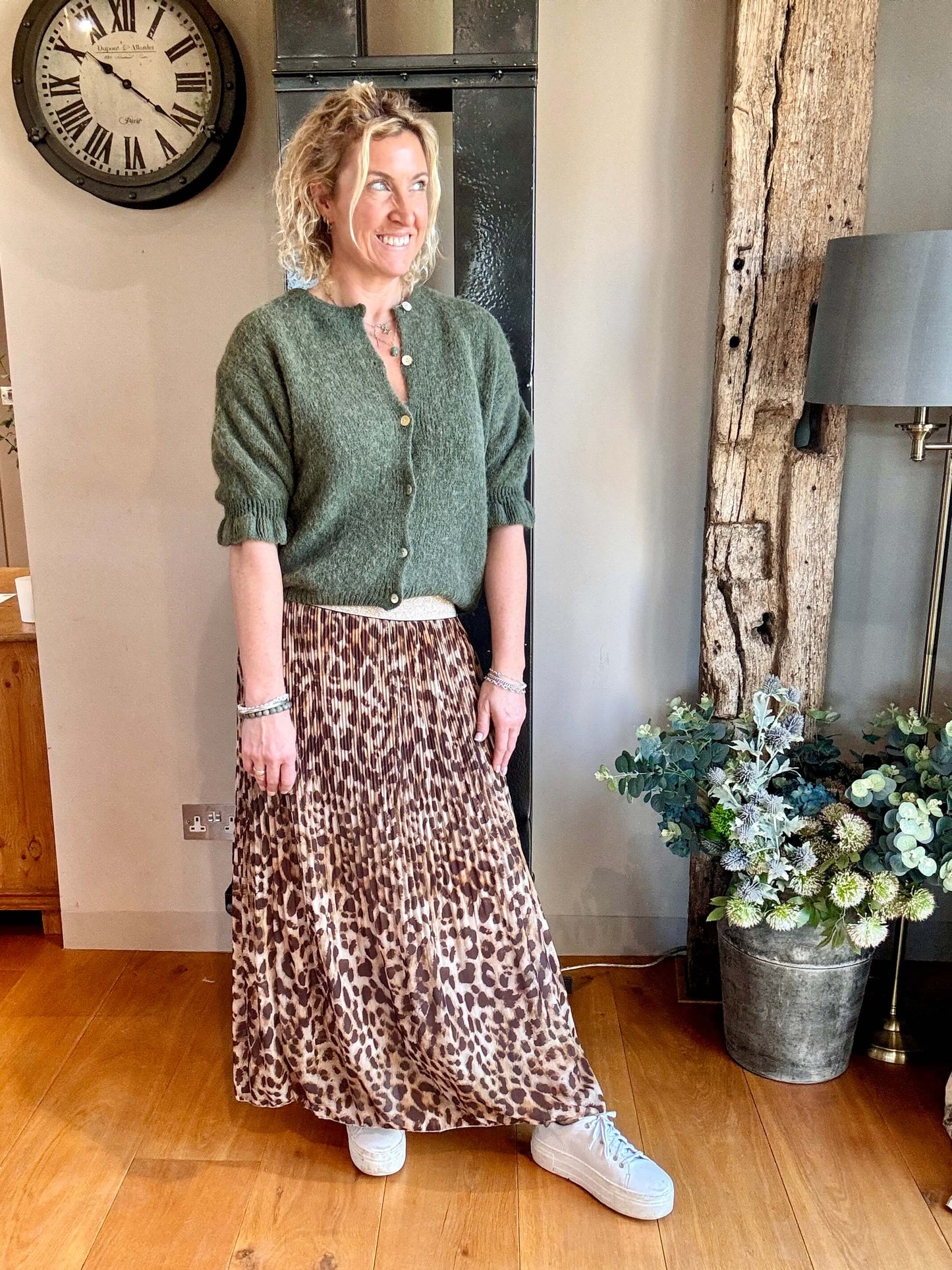 Cheltenham Maxi Skirt | Brown Leopard