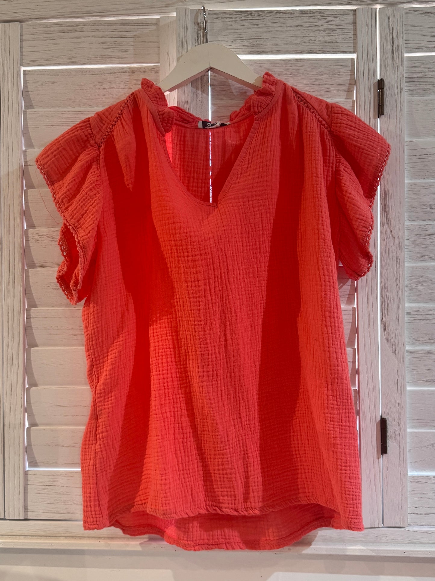 Nula Blouse | Coral