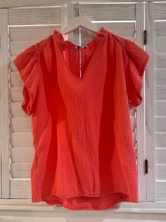 Nula Blouse | Coral