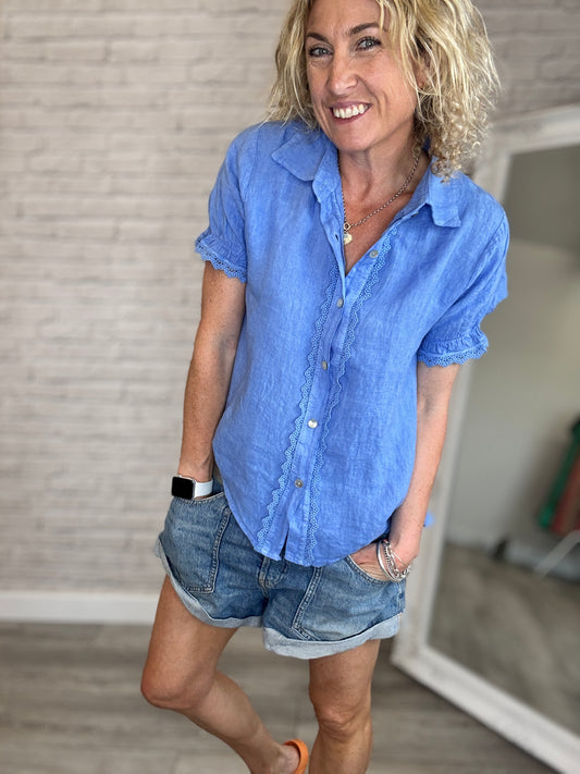 Lottie Blouse | Indigo Blue