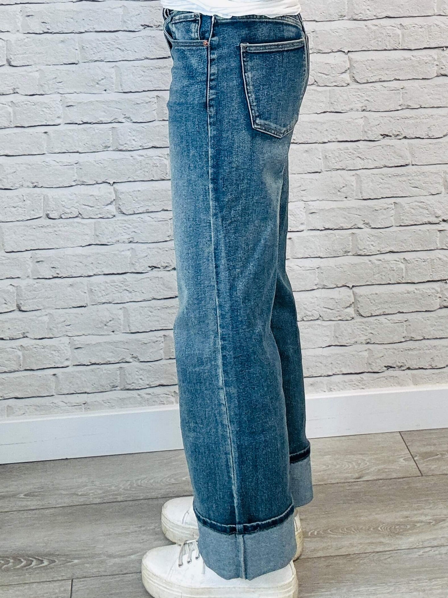 Rockafella High Waist Cuffed Jeans | Vintage Denim