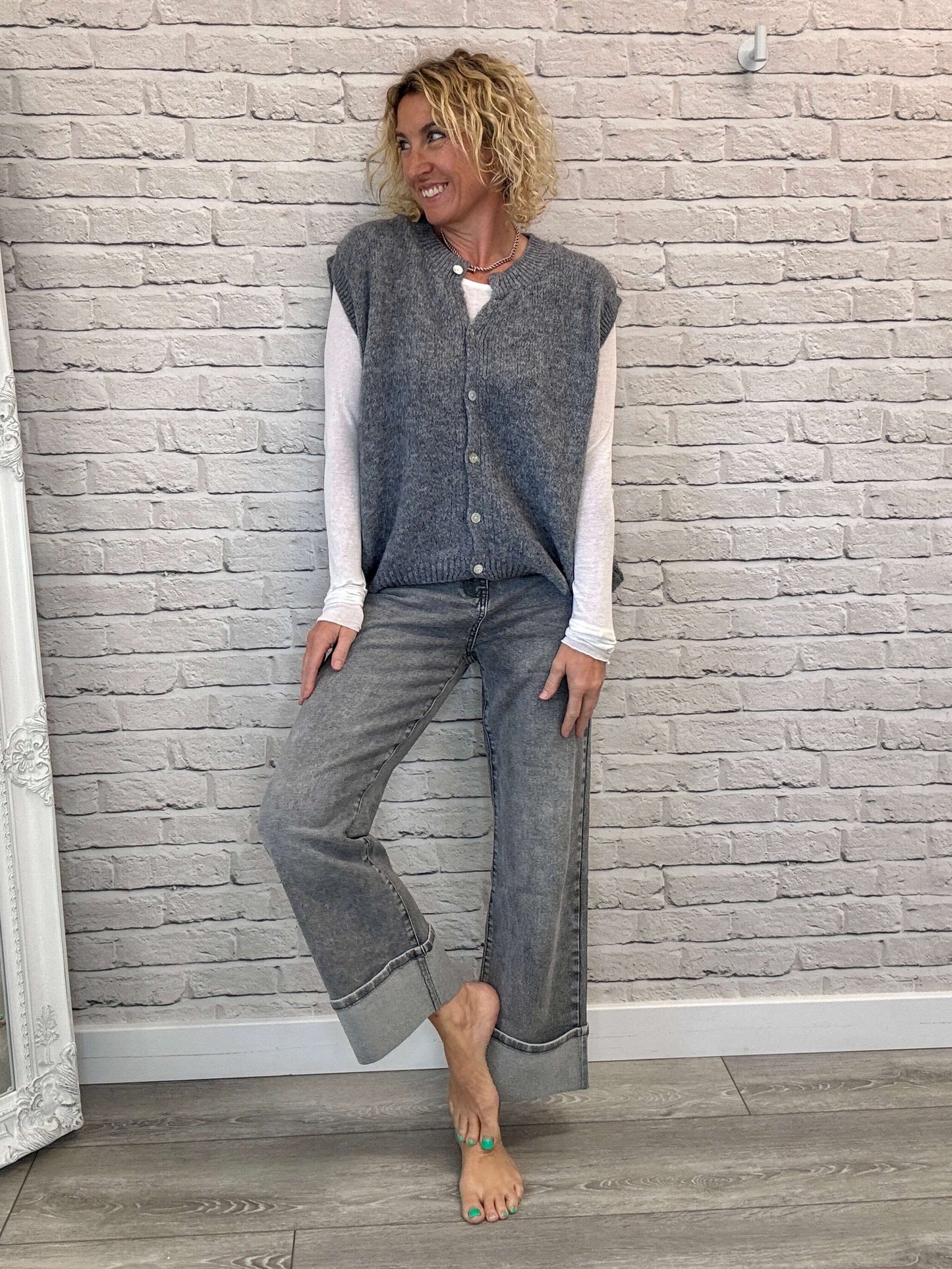 Uma Knitted Vest | Grey