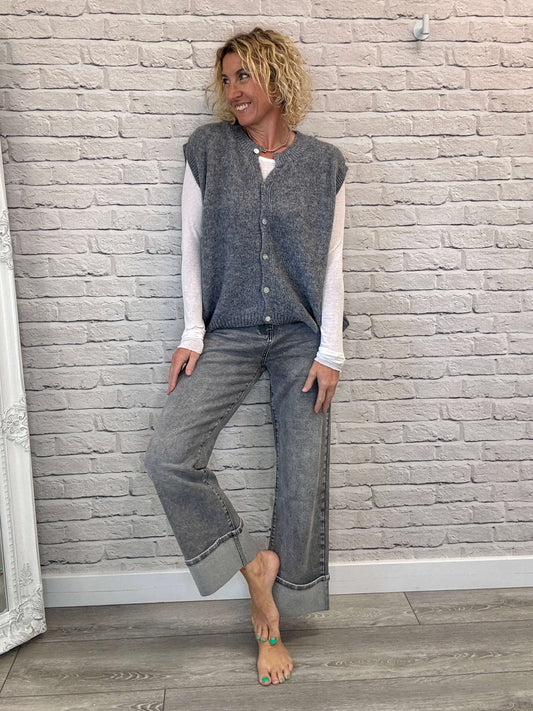 Uma Knitted Vest | Grey
