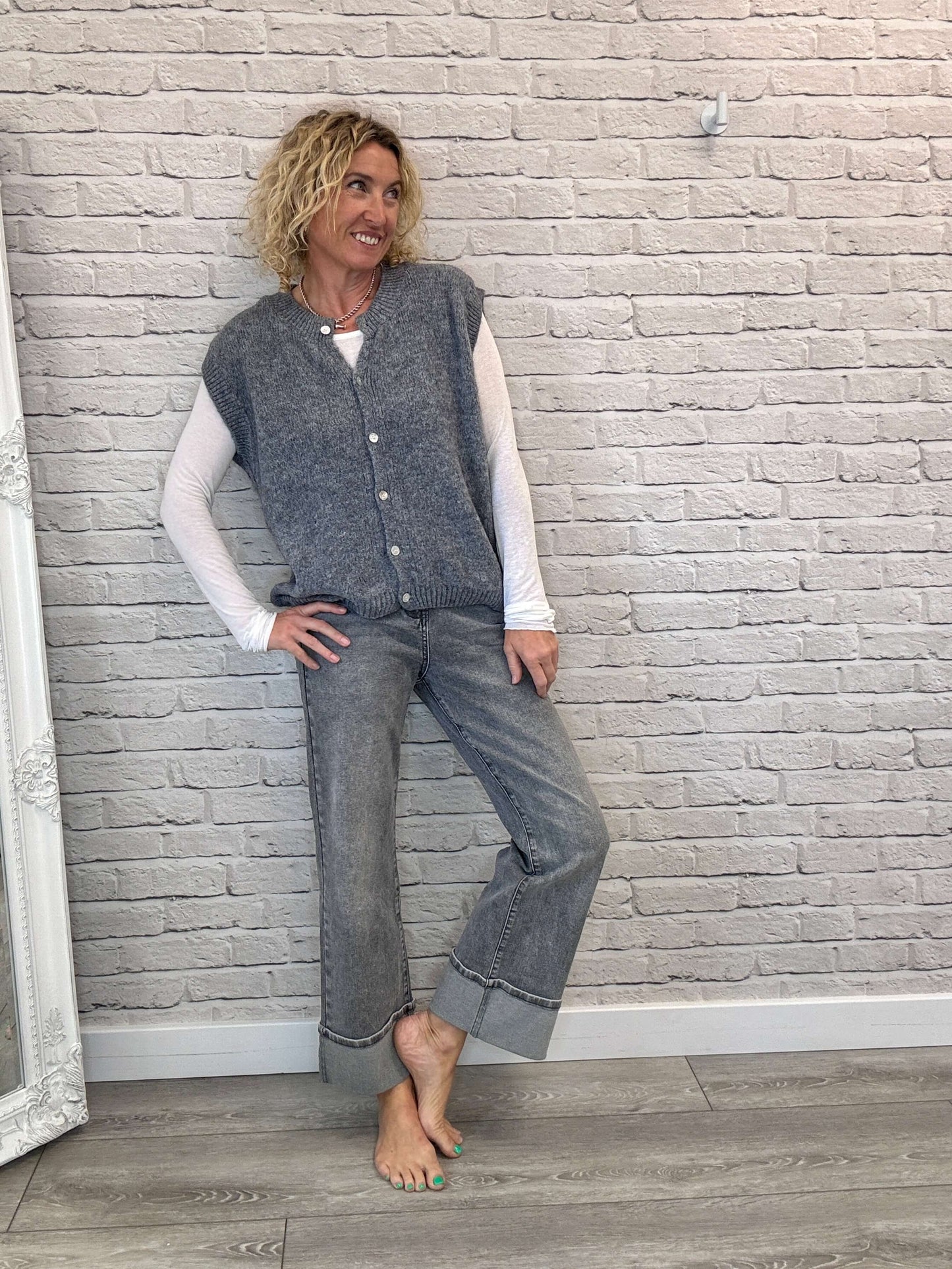 Uma Knitted Vest | Grey