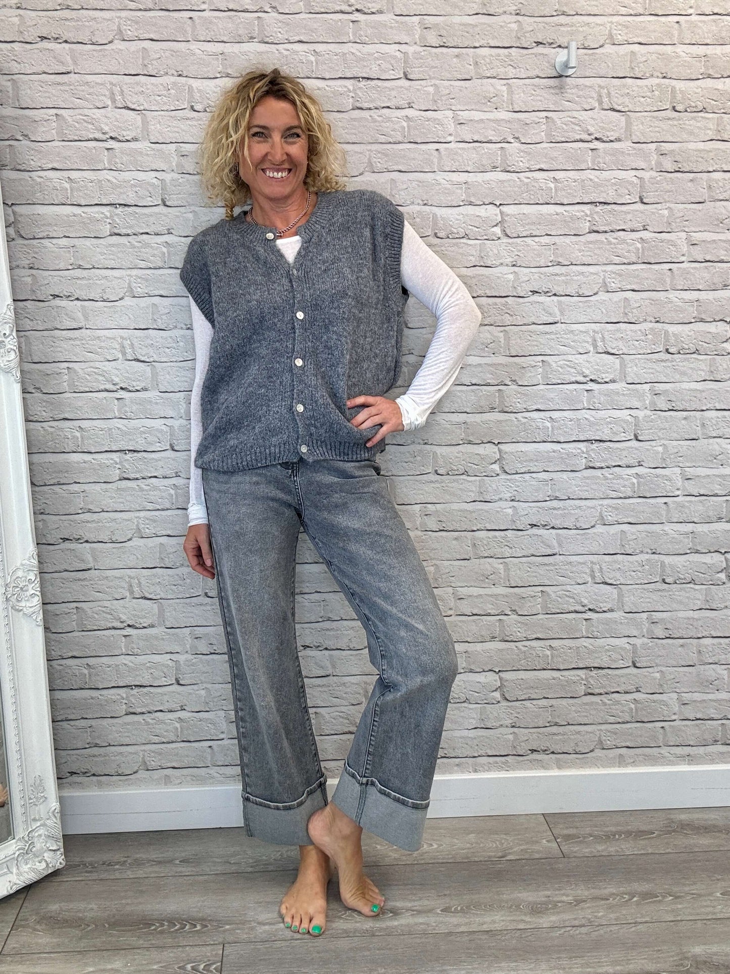 Uma Knitted Vest | Grey