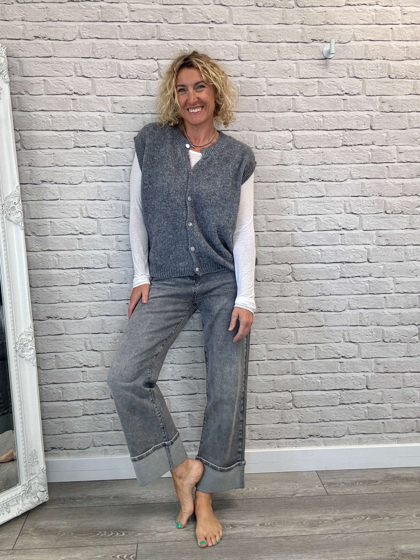 Uma Knitted Vest | Grey