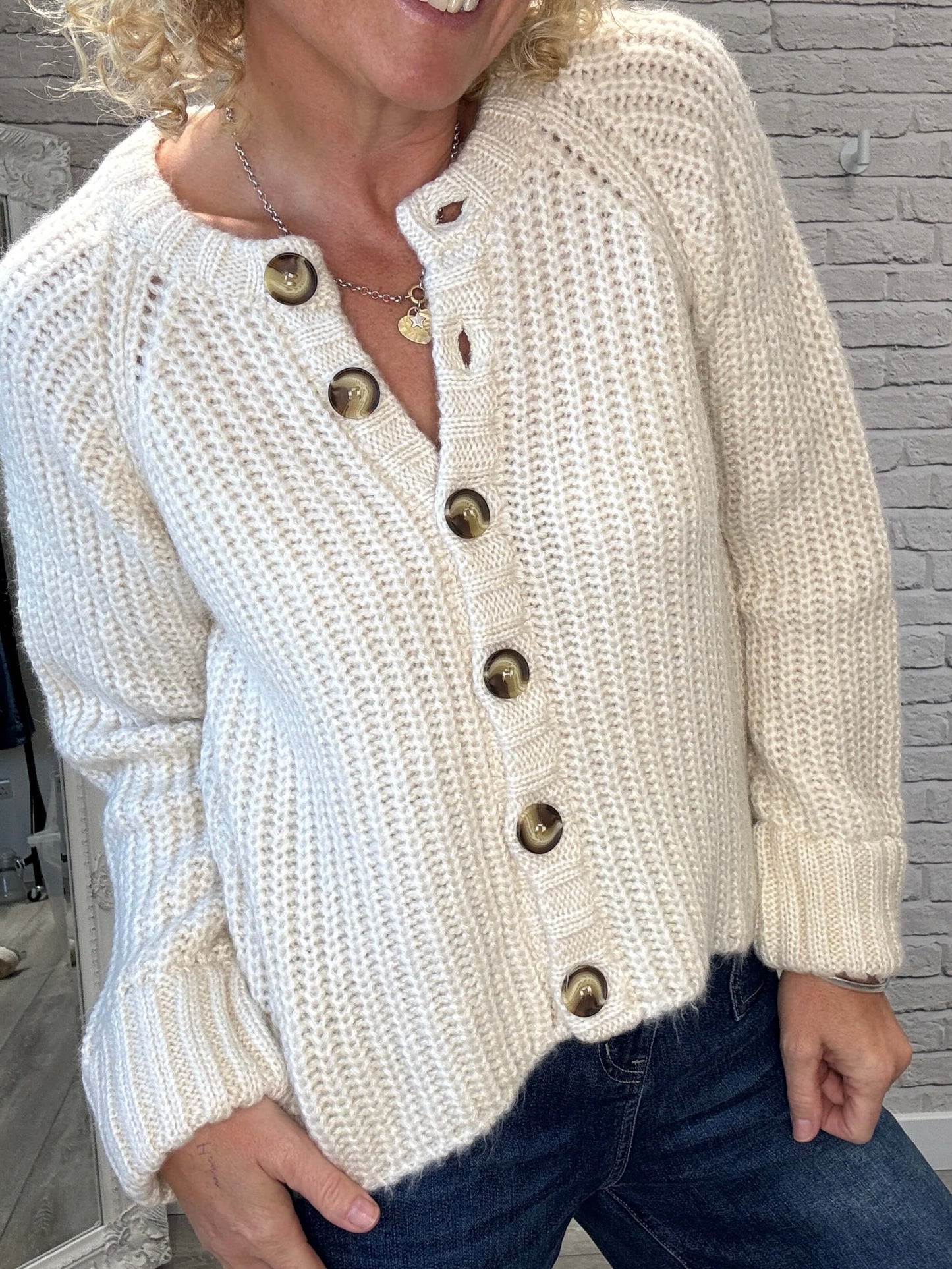 Suki Cardigan | Ecru