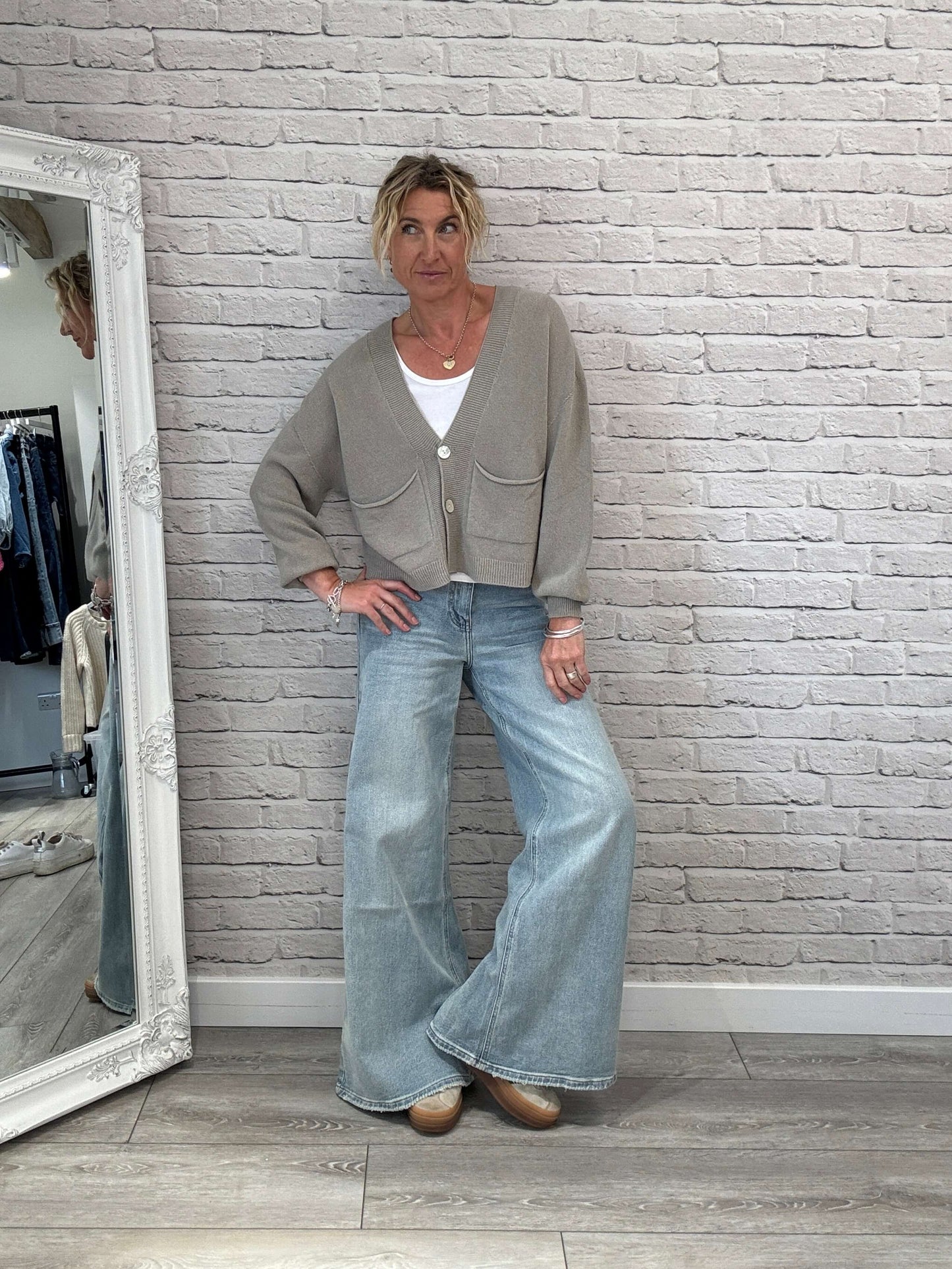 Shoreditch Palazzo Jeans | Faded Denim