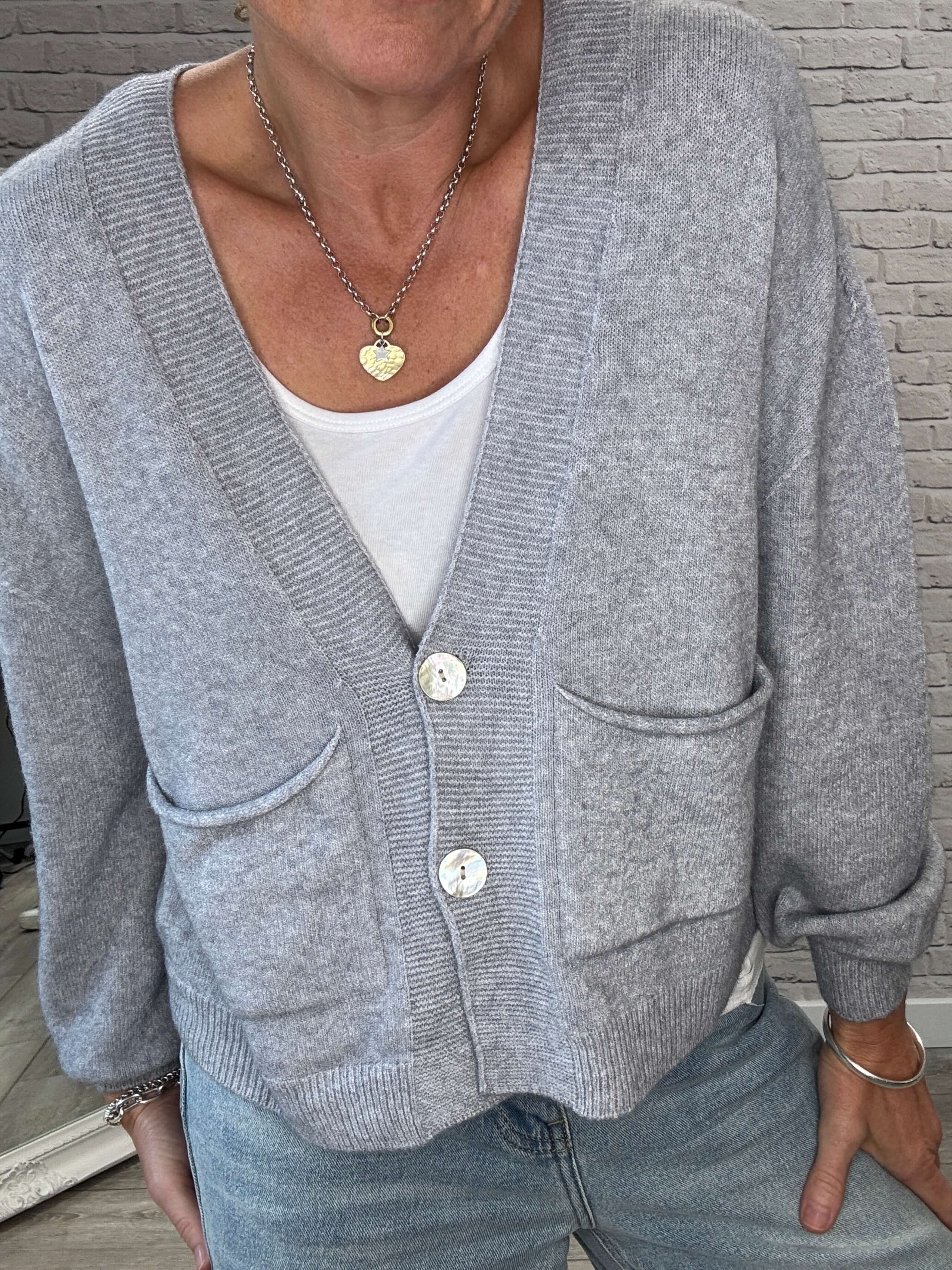 The Papa Cardigan | Light Grey (NEW) – LOVED by Da