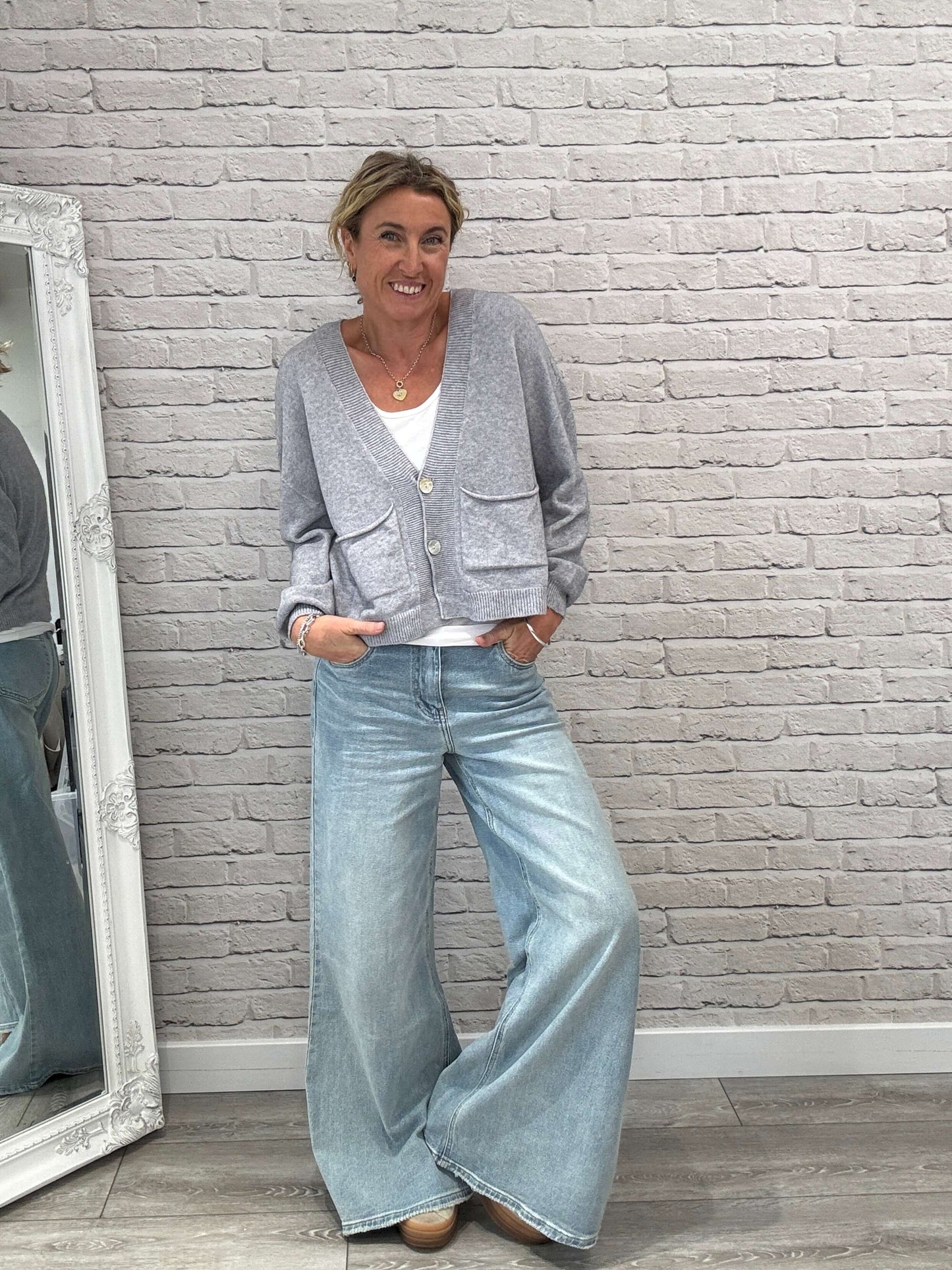 The Papa Cardigan | Light Grey (NEW)