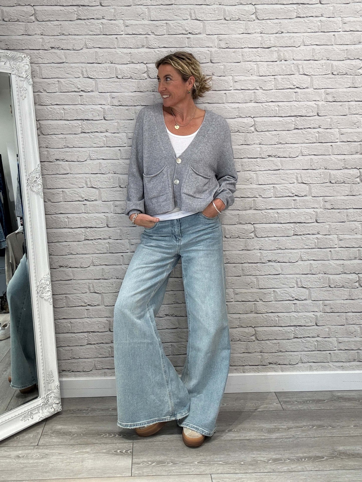 Shoreditch Palazzo Jeans | Faded Denim