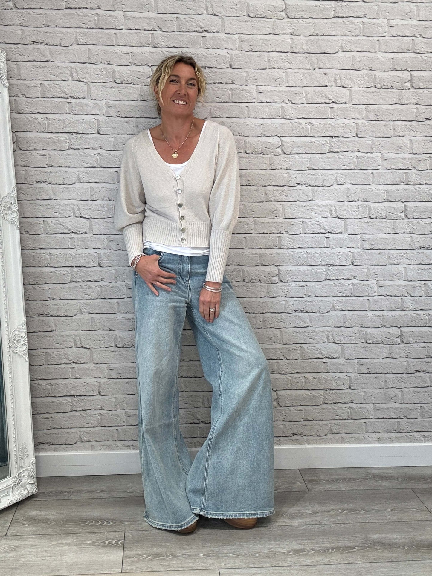 Shoreditch Palazzo Jeans | Faded Denim