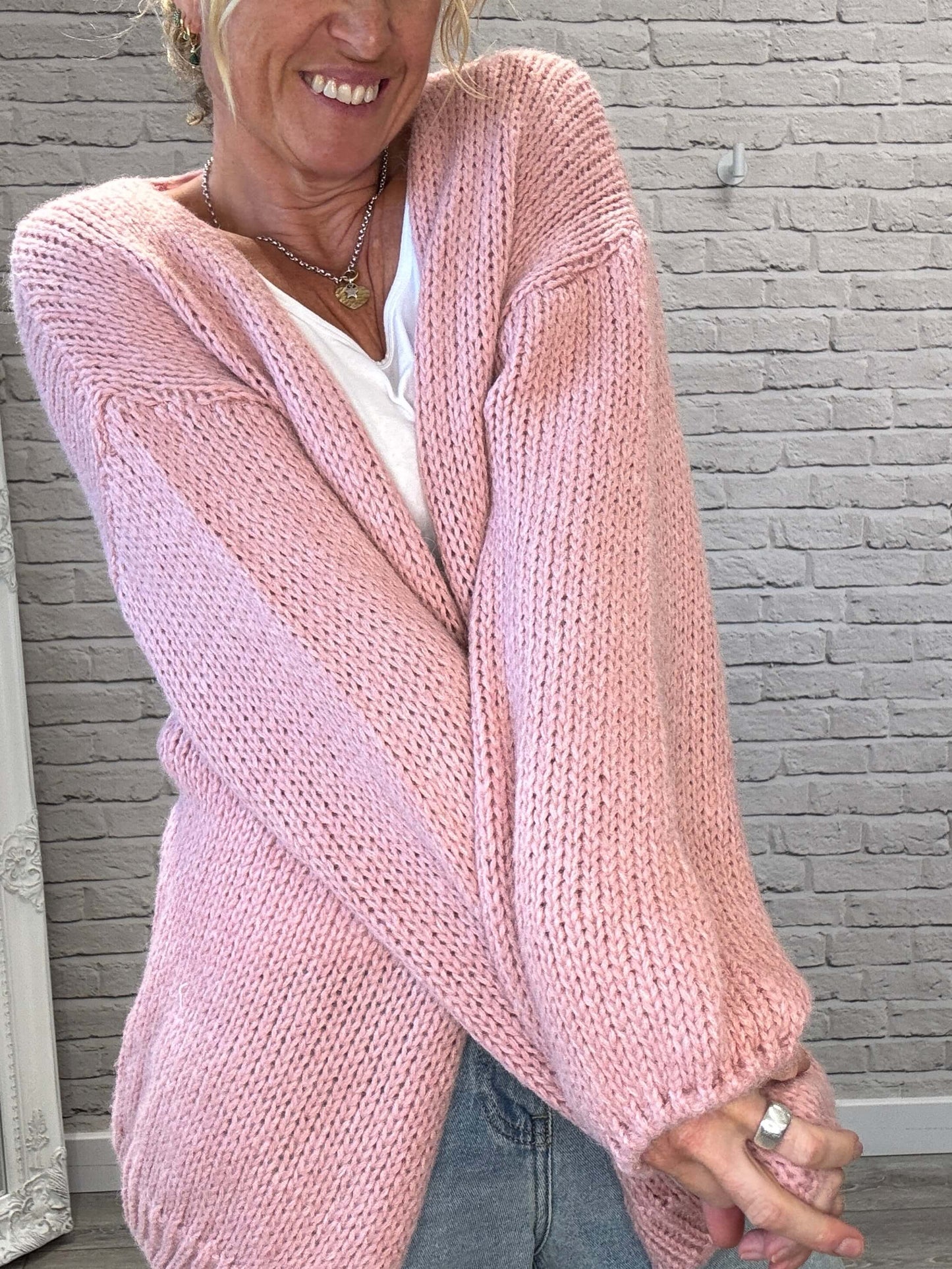 Ottilee Cardigan | Dirty Pink