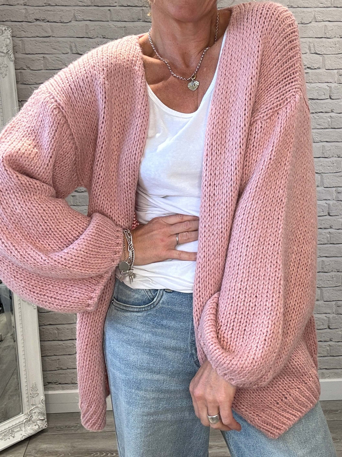 Ottilee Cardigan | Dirty Pink