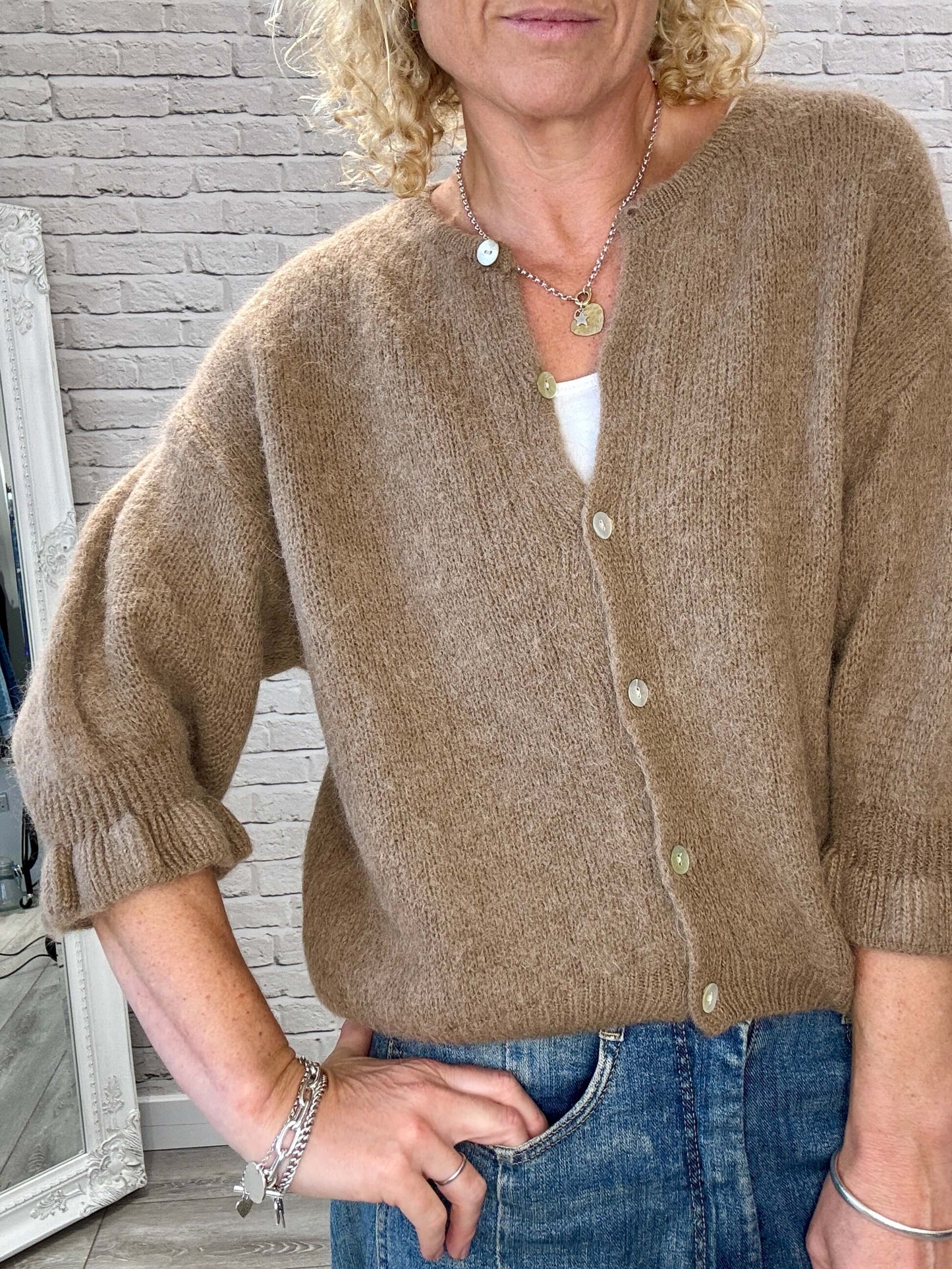 Melrose Cardigan | Latte