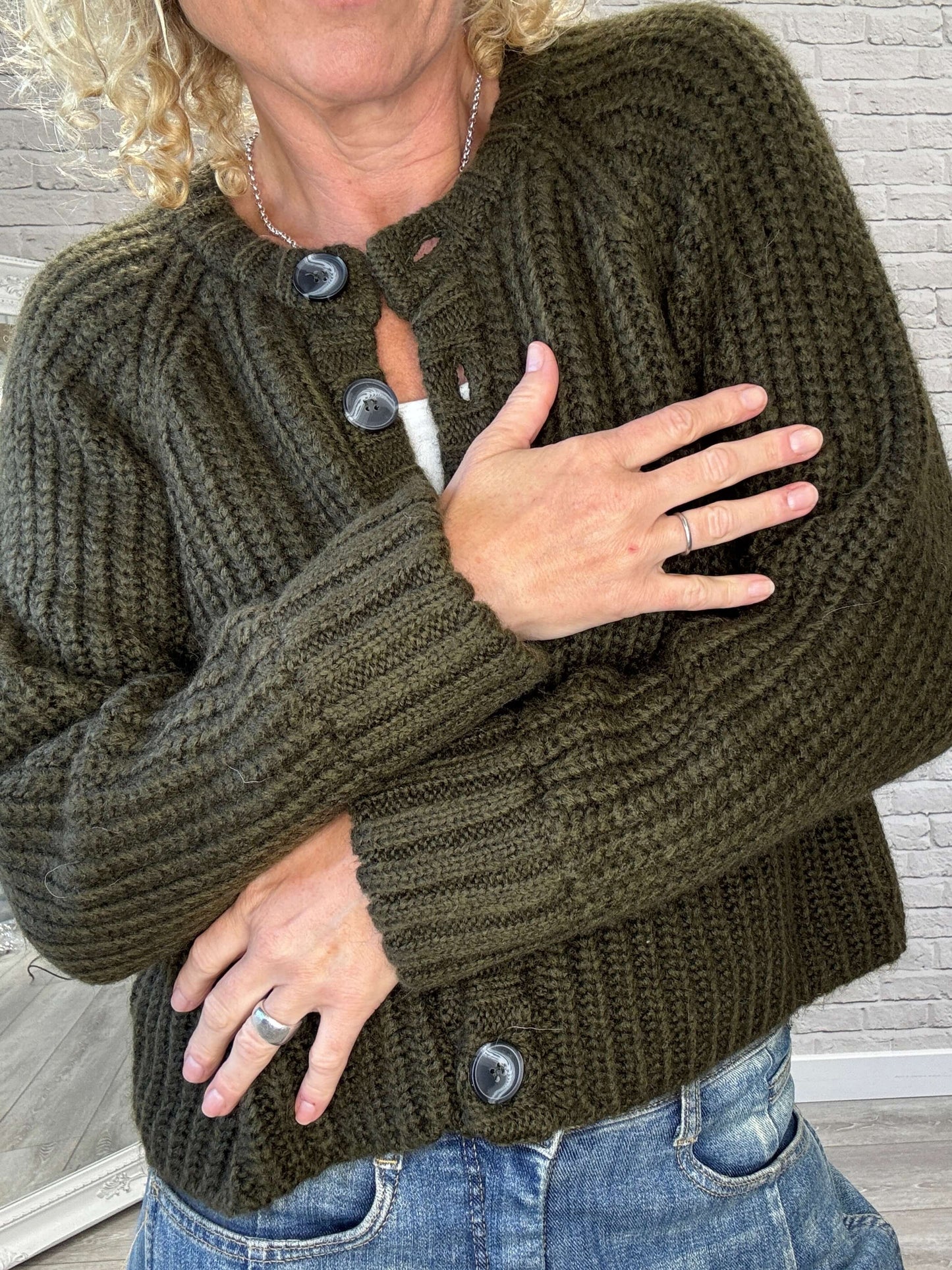 Suki Cardigan | Deep Olive