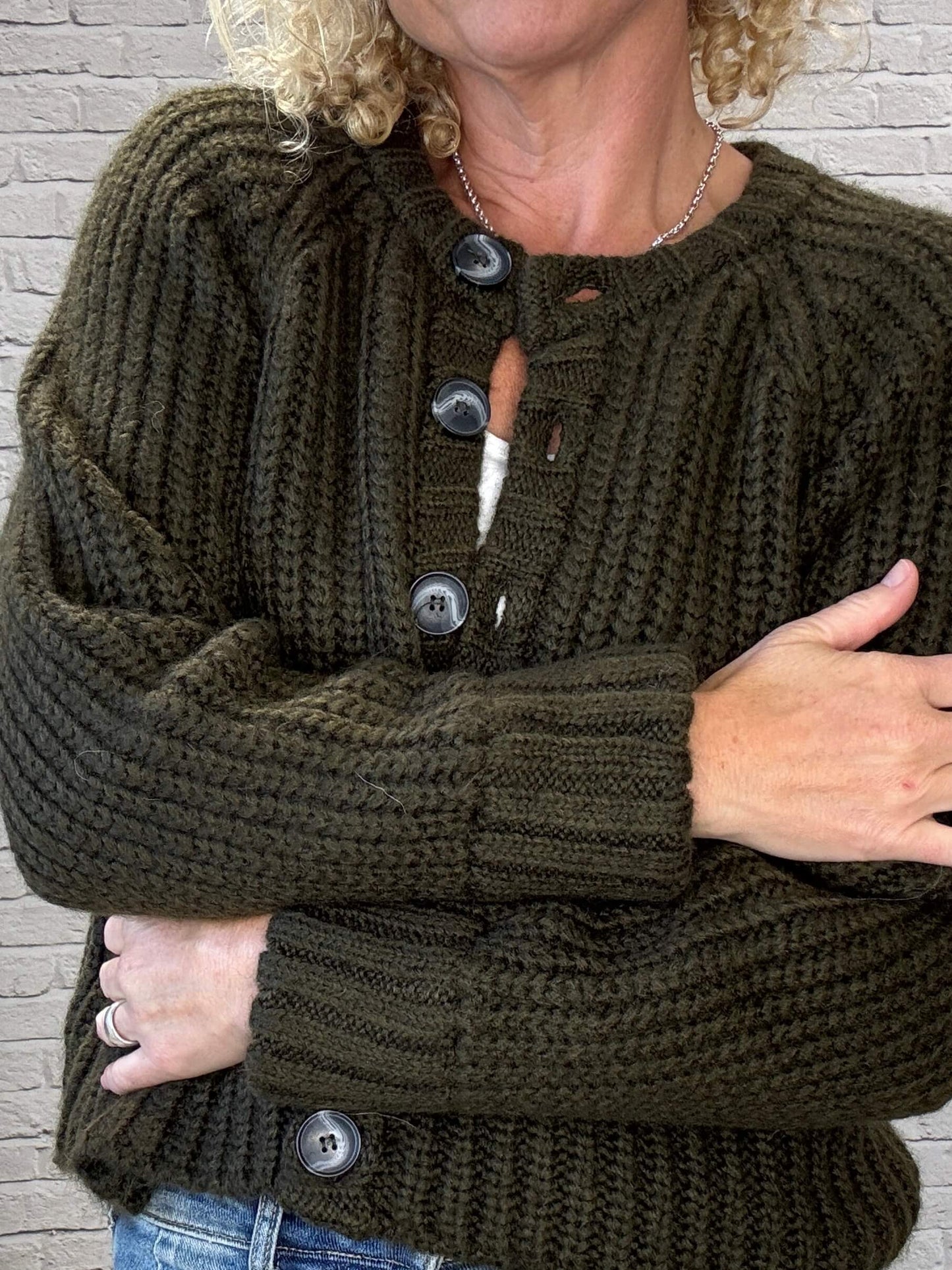 Suki Cardigan | Deep Olive