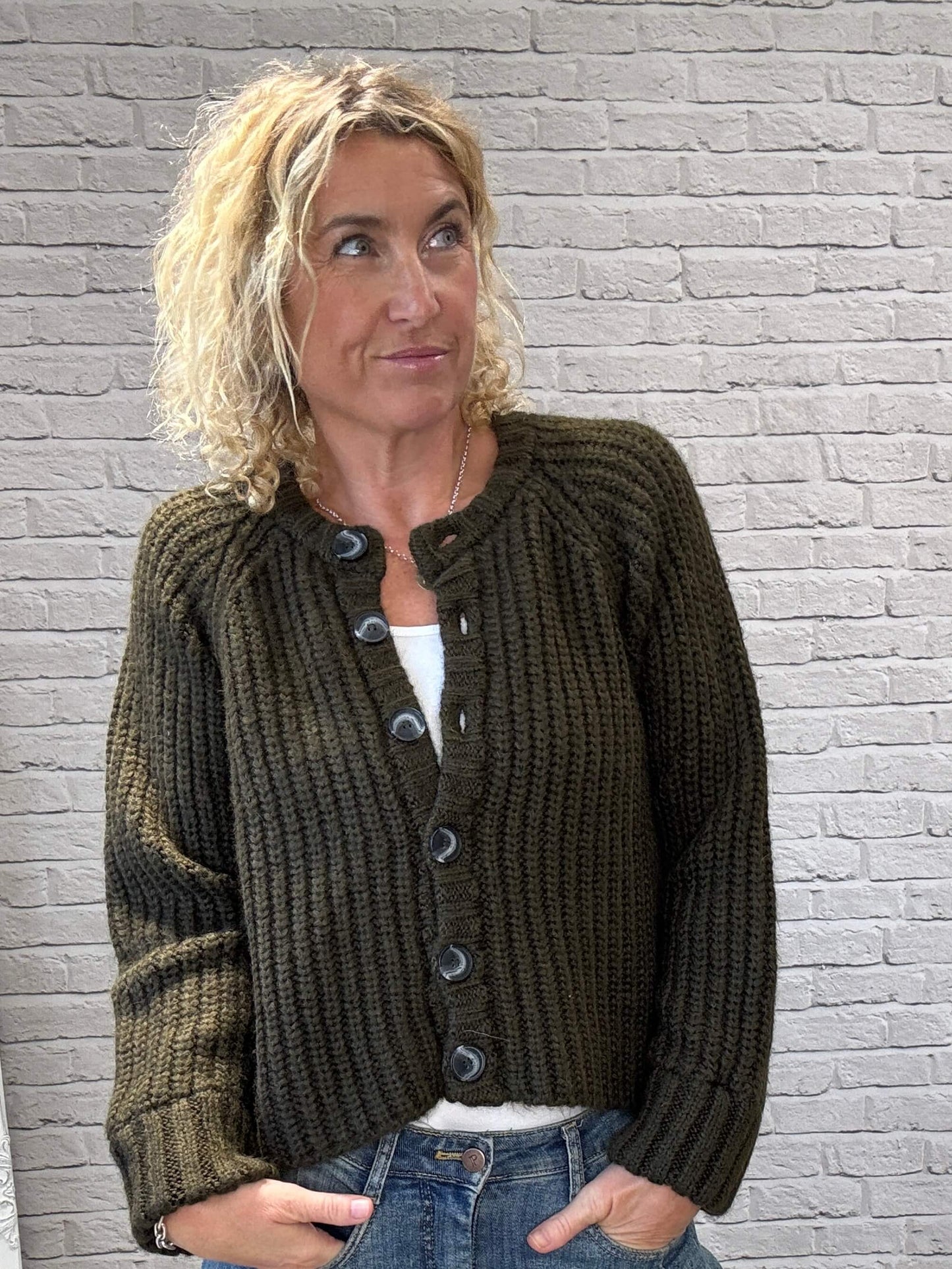 Suki Cardigan | Deep Olive