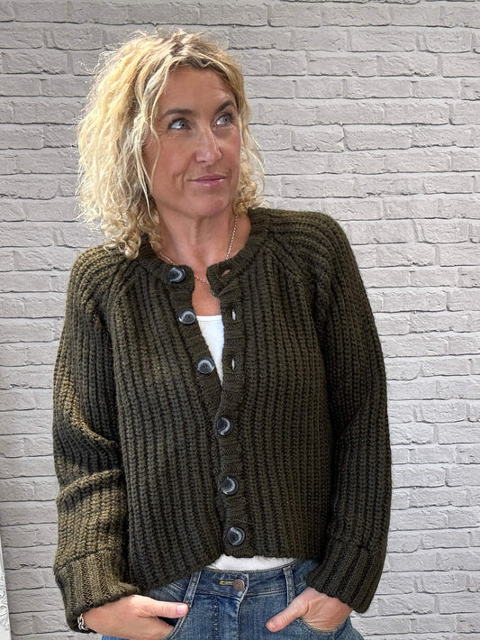 Suki Cardigan | Deep Olive